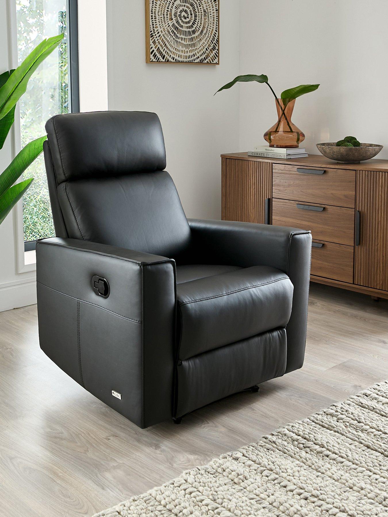 very-home-luna-leather-manual-reclining-chair