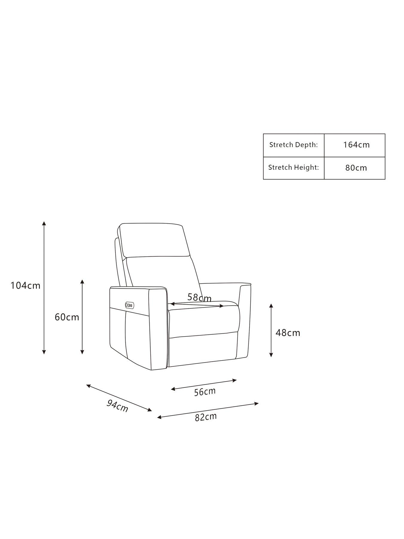 Image 6 of 6 of Very Home Luna Leather Manual Reclining Chair