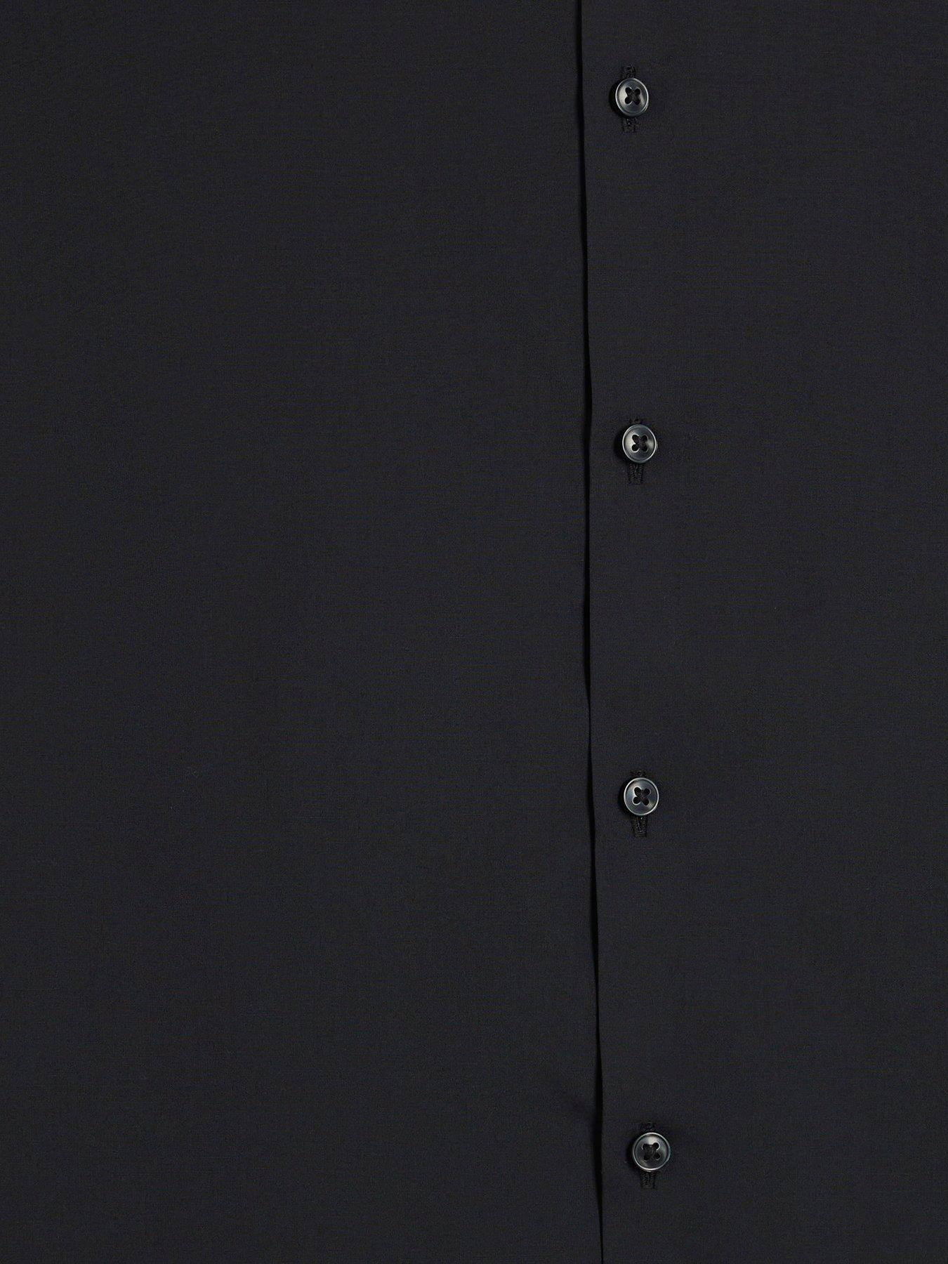 Image 6 of 6 of River Island Slim Fit Smart Shirt - Black