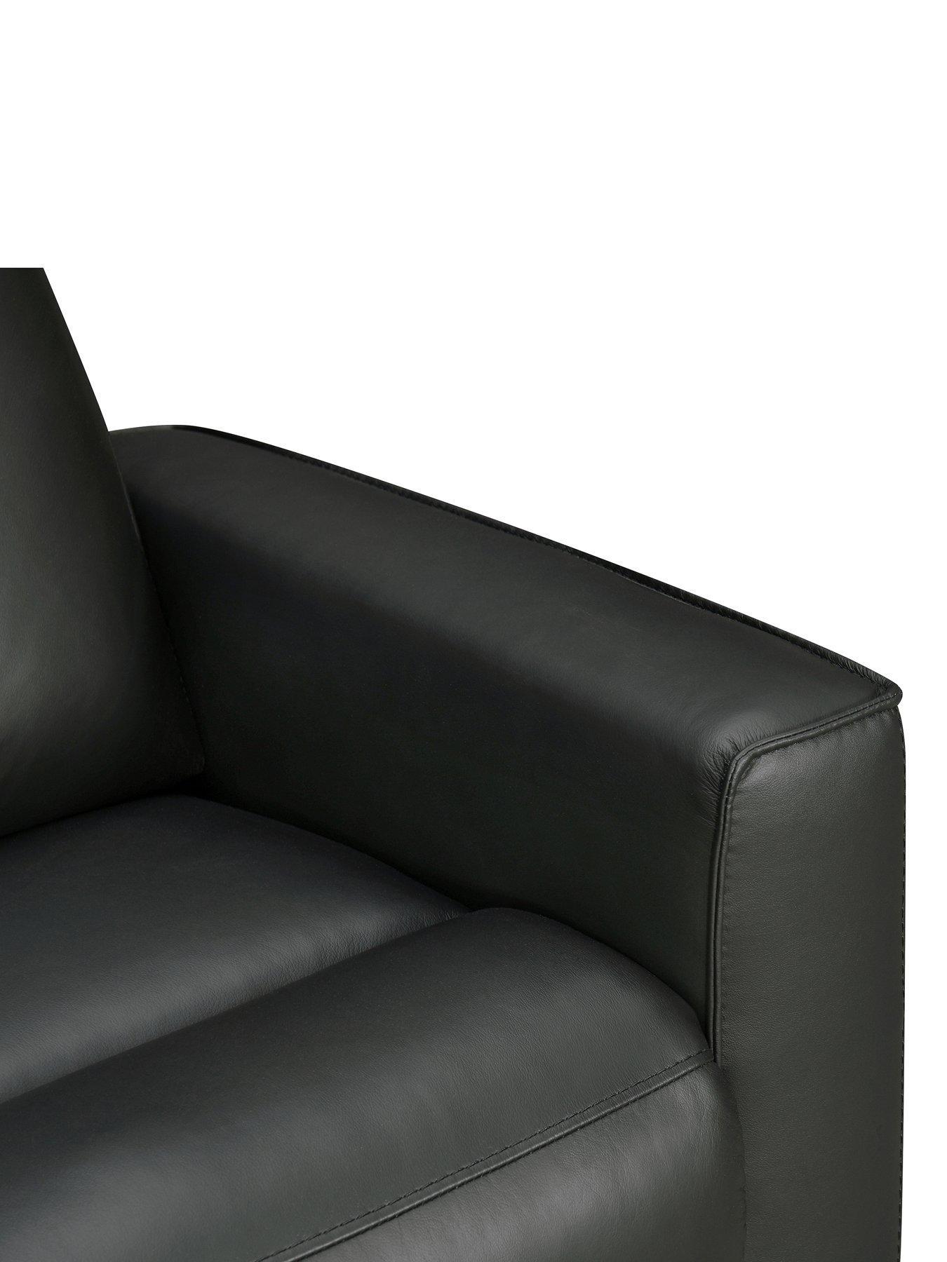  image of very-home-luna-leather-3-seater-manual-reclining-sofa