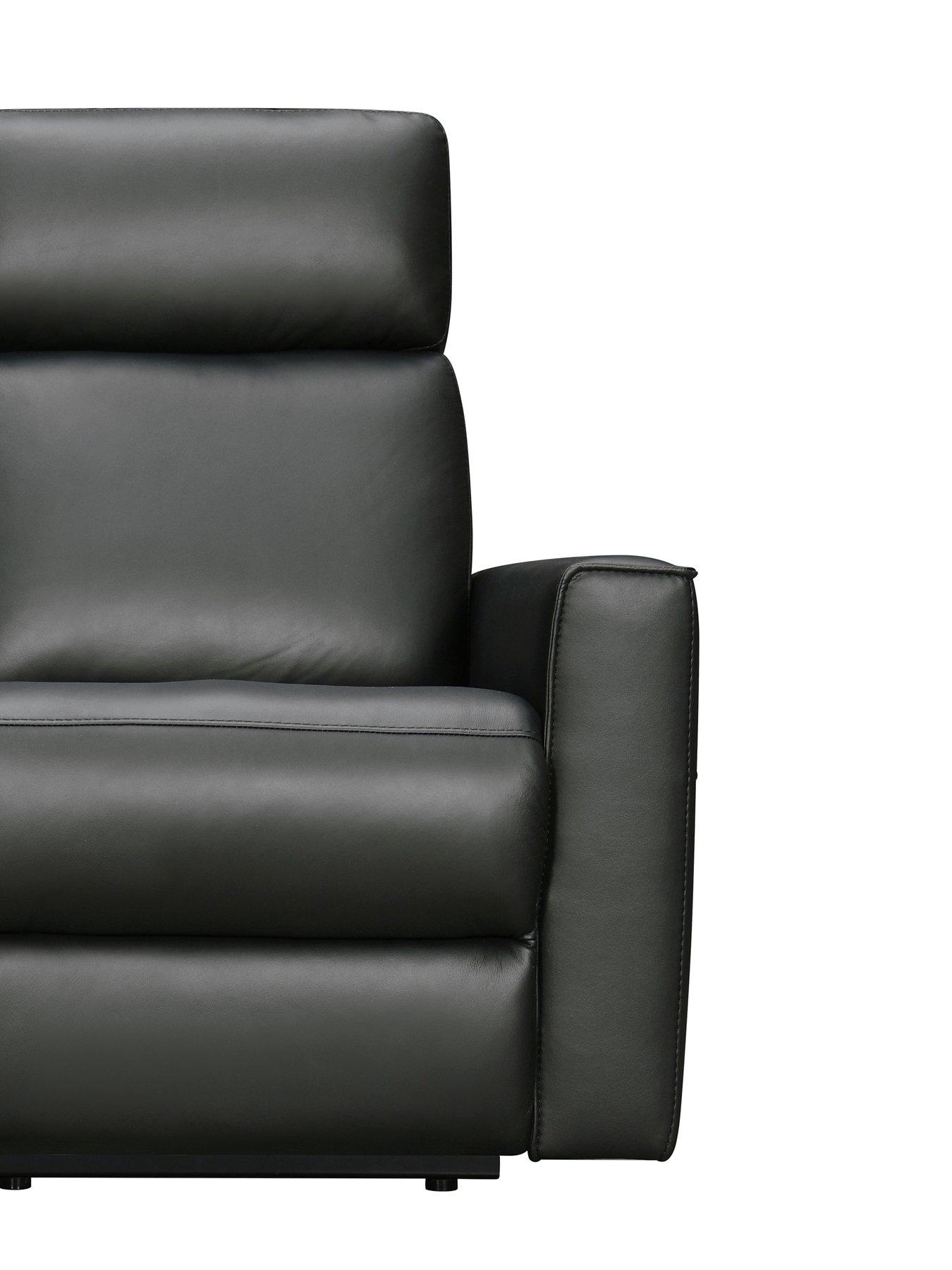  image of very-home-luna-leather-3-seater-manual-reclining-sofa