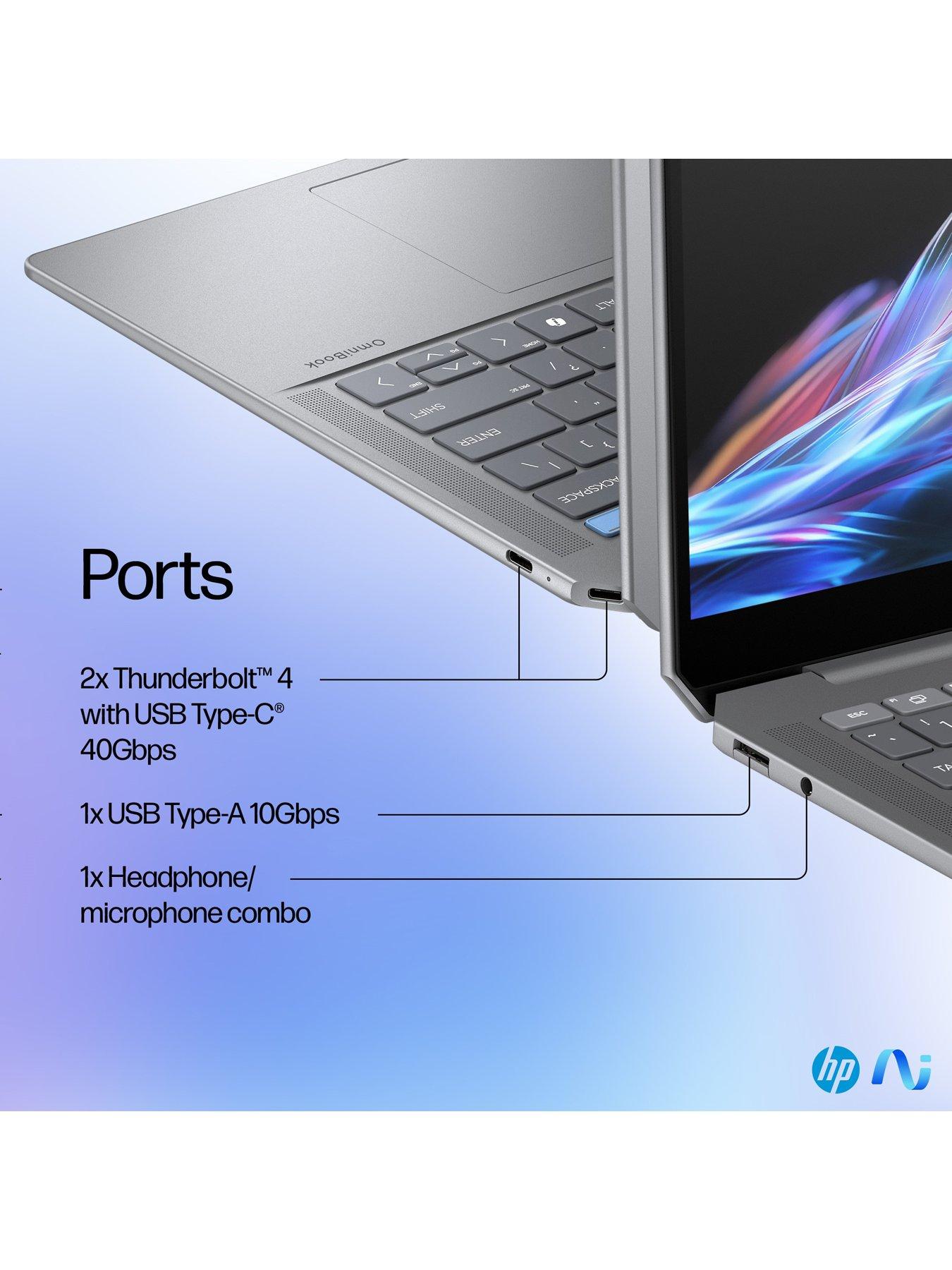 Image 7 of 8 of HP OmniBook Ultra 14-fd0001na Laptop - Copilot+ PC - AMD Ryzen AI 9 - AMD Radeon Graphics - 16GB RAM - 1TB SSD - 14in - 2.2K Touchscreen - Silver