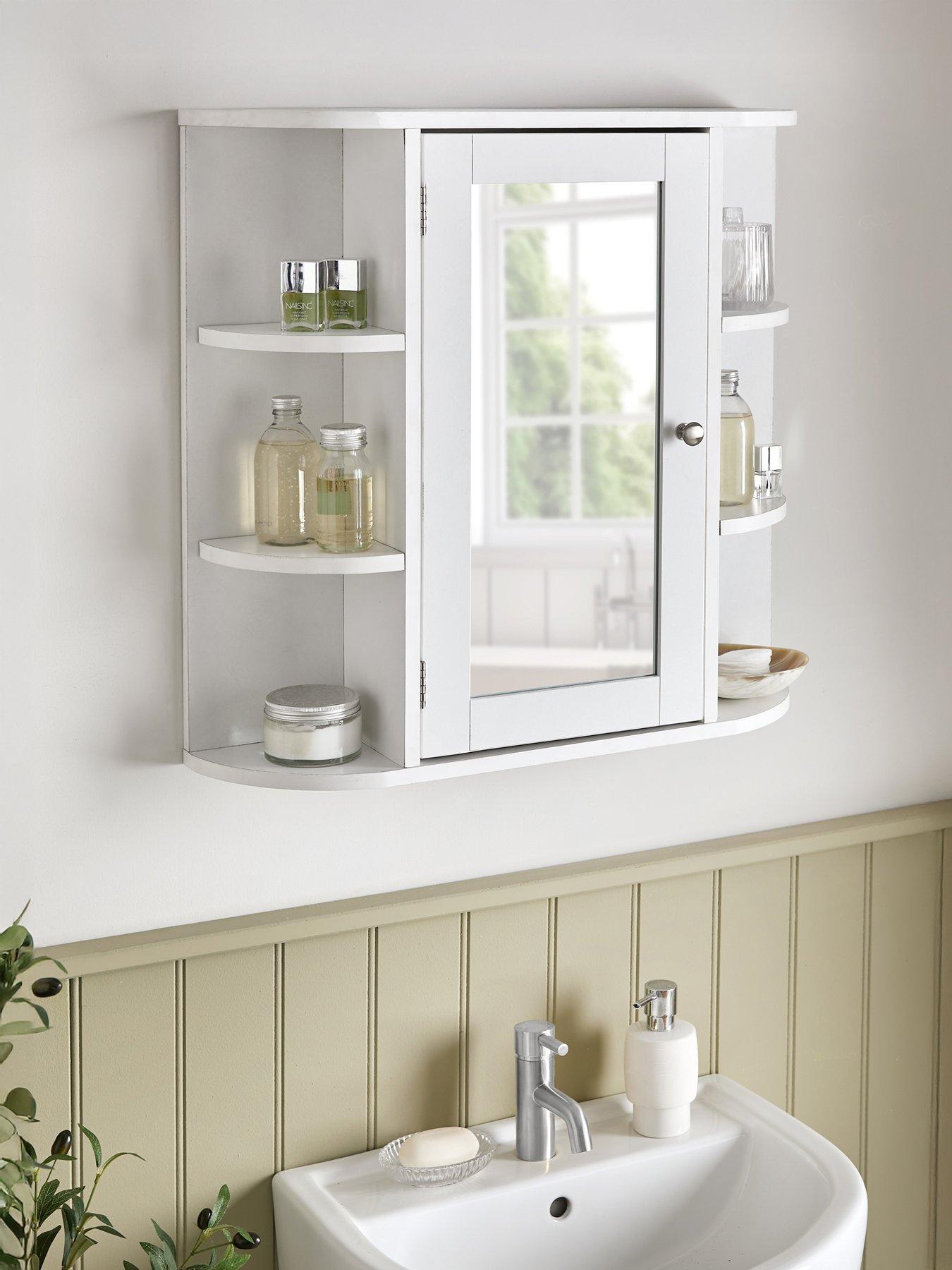 The Very Collection Avalon Mirrored Bathroom Wall Cabinet - White - FSC® Certified