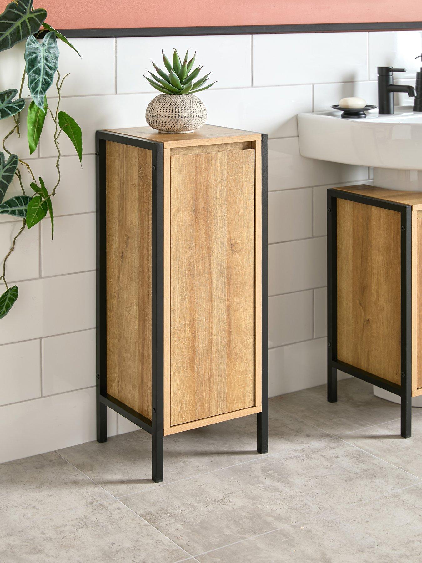 Very Home Larson Single Bathroom Console Unit - Dark Oak - FSC® Certified
