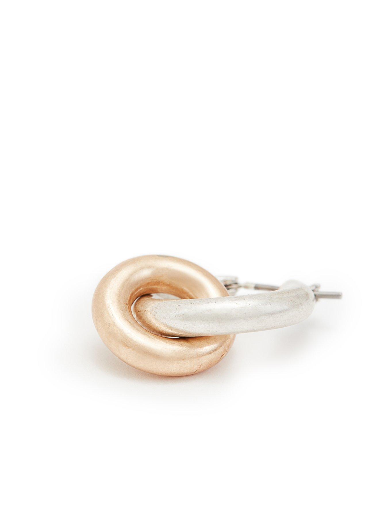 image of allsaints-double-earring-huggie-gold