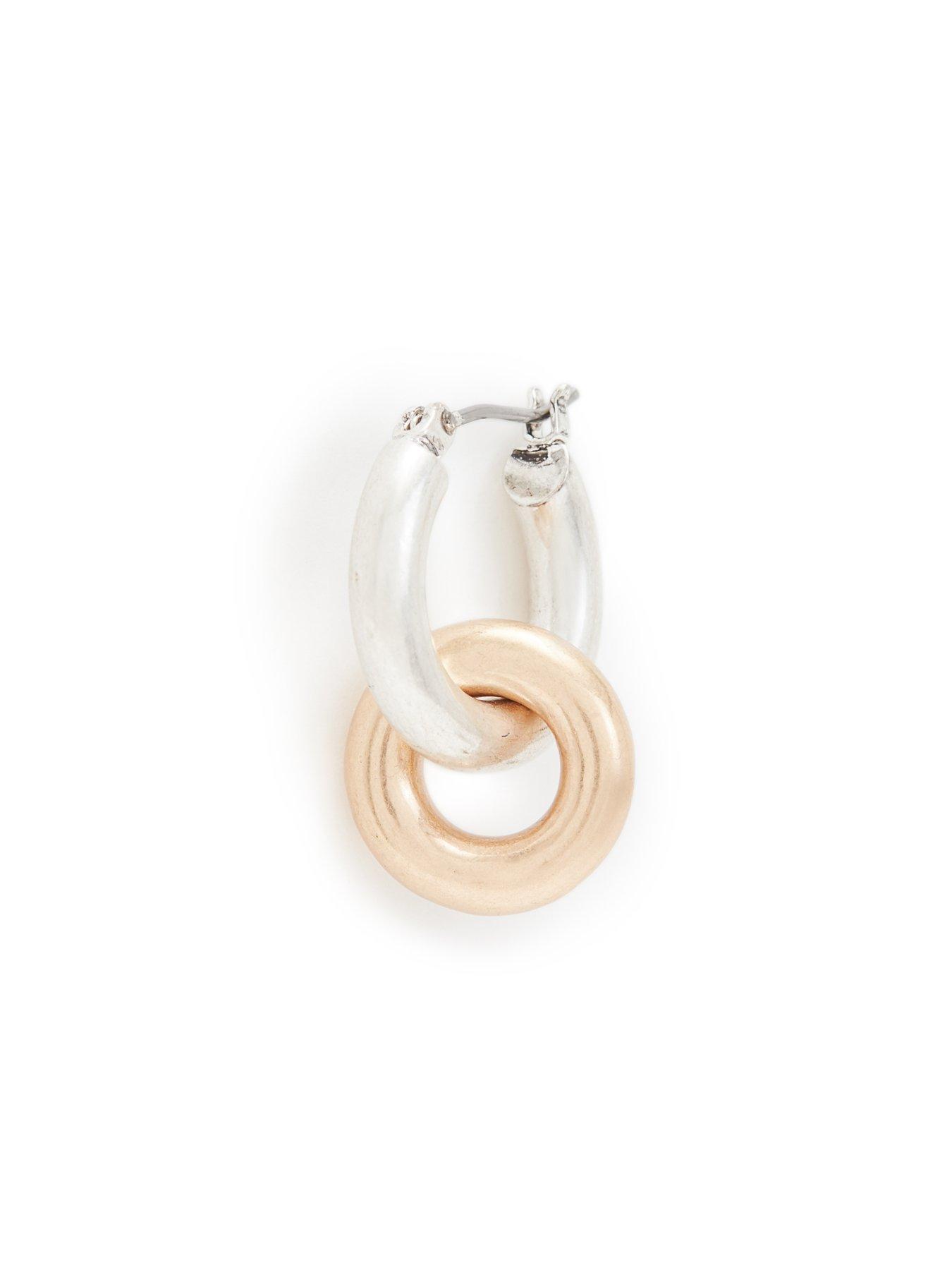  image of allsaints-double-earring-huggie-gold