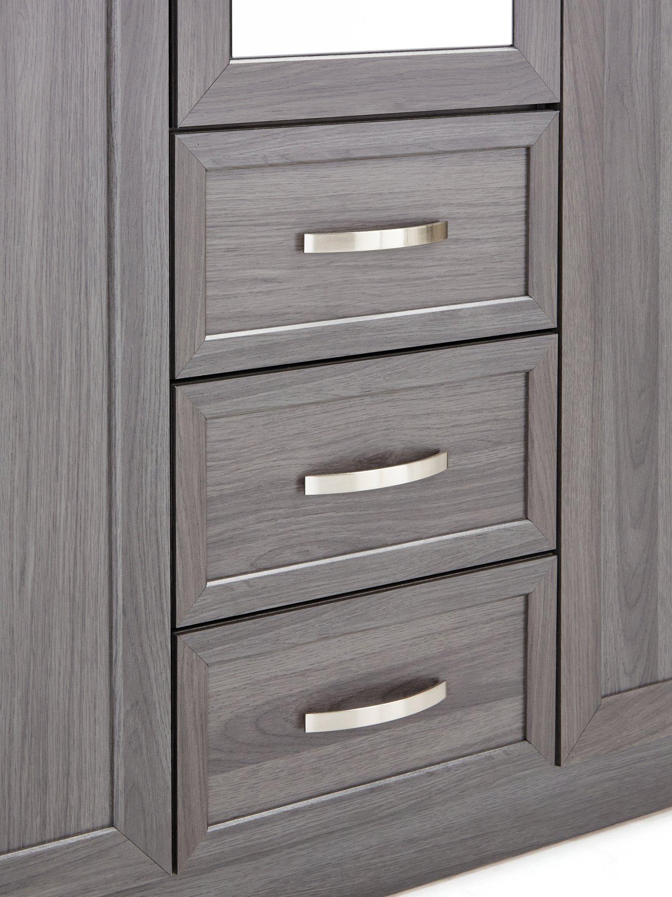 image of very-home-camberley-3-piece-package-3-door-3-drawer-mirrored-wardrobe-5-drawer-chest-andnbsp3-drawer-bedside-chest