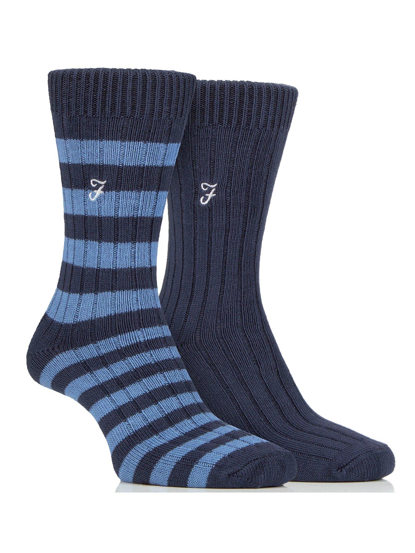 Farah 2 Pack Bamboo Boot Socks - Multi