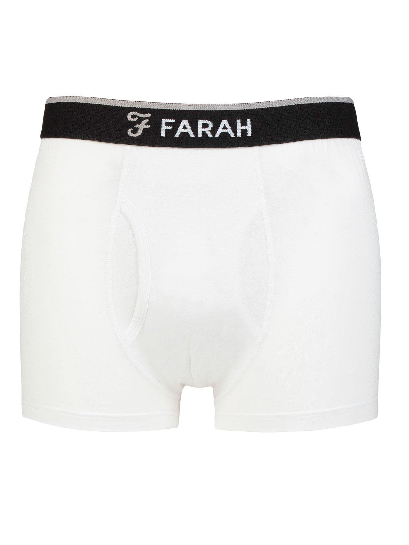 Image 1 of 3 of Farah 2 Pack Classic Bamboo Trunks - White