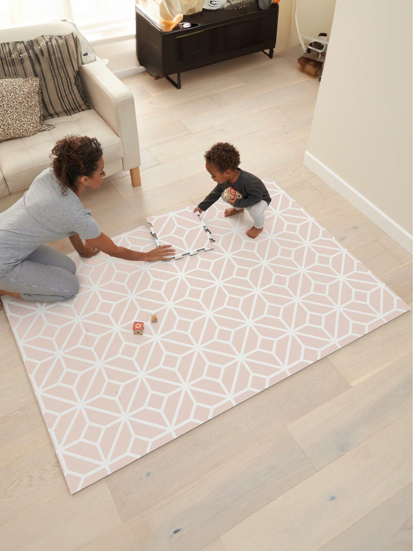 Image 1 of 2 of Tutti Bambini Puzzle Playmat - Tiles Blush Rose