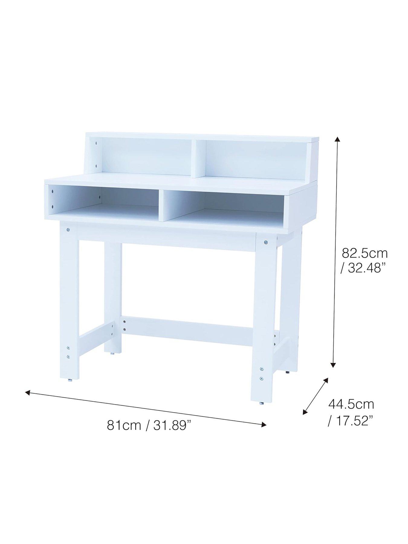  image of teamson-kids-fantasy-fields-kids-wooden-desk-amp-chairs-set-with-storage