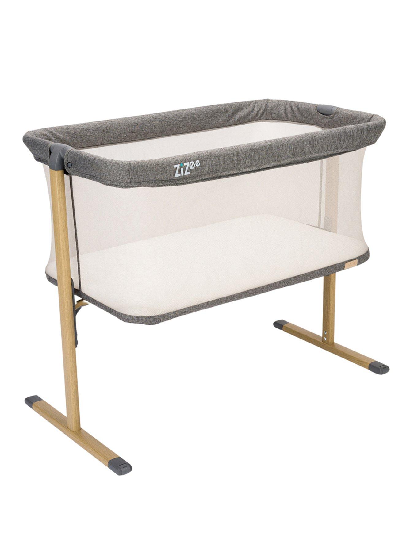  image of tutti-bambini-zizee-essential-crib-oakcharcoal
