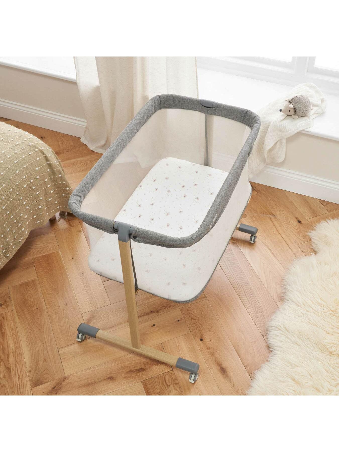  image of tutti-bambini-zizee-essential-crib-oakcharcoal