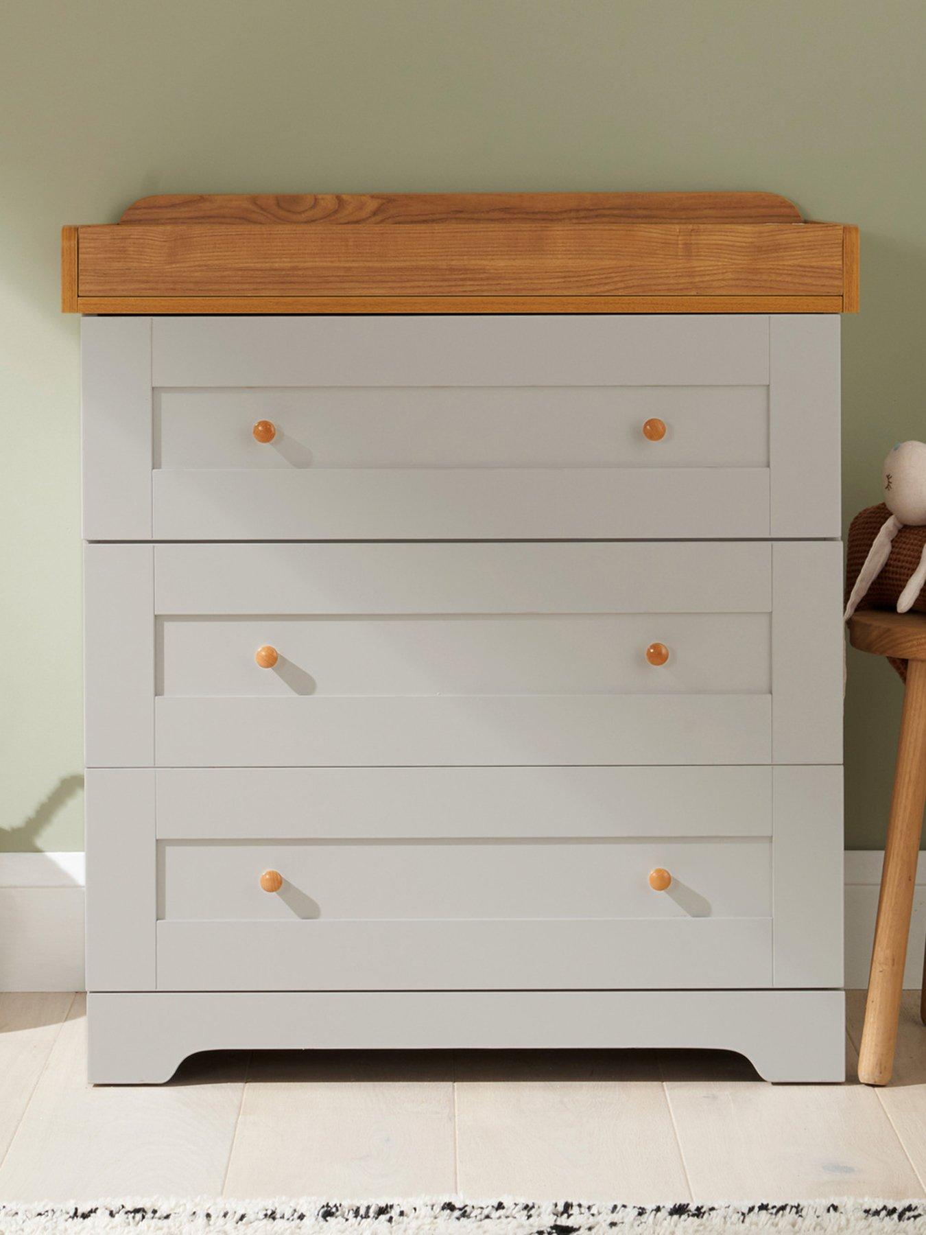 Tutti Bambini Rio Chest Changer - Dove Grey/Oak