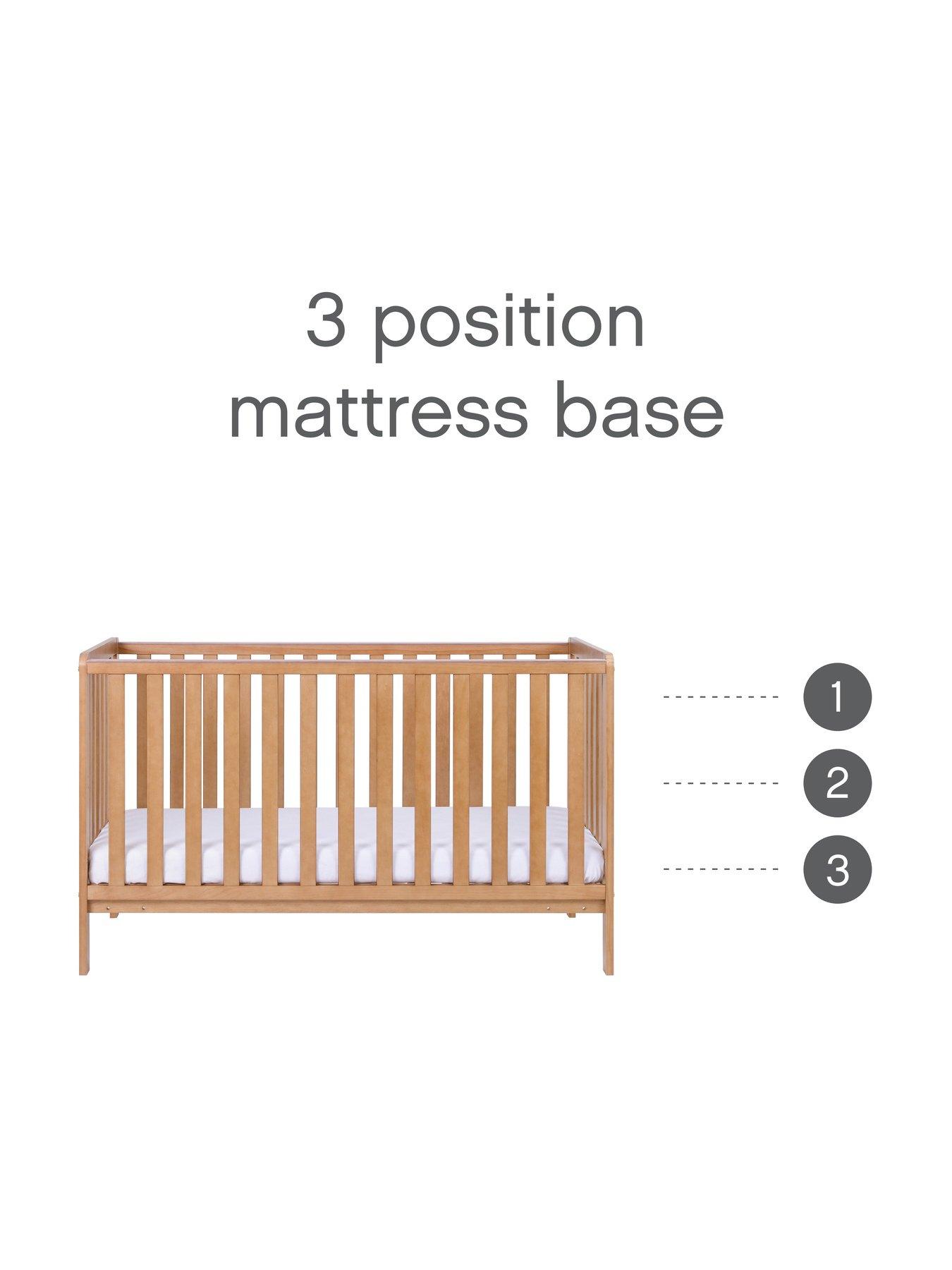  image of tutti-bambini-malmo-cot-bed-cot-top-changer-and-mattress-bundle-oak