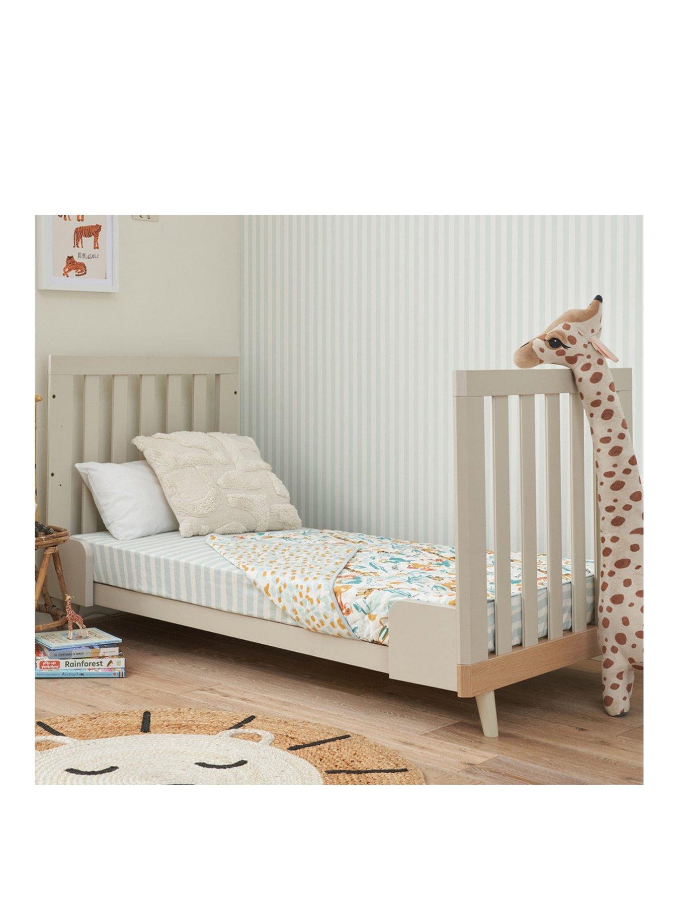 Tutti Bambini Hygge Cot Bed Light Oak/White Sand Littlewoods