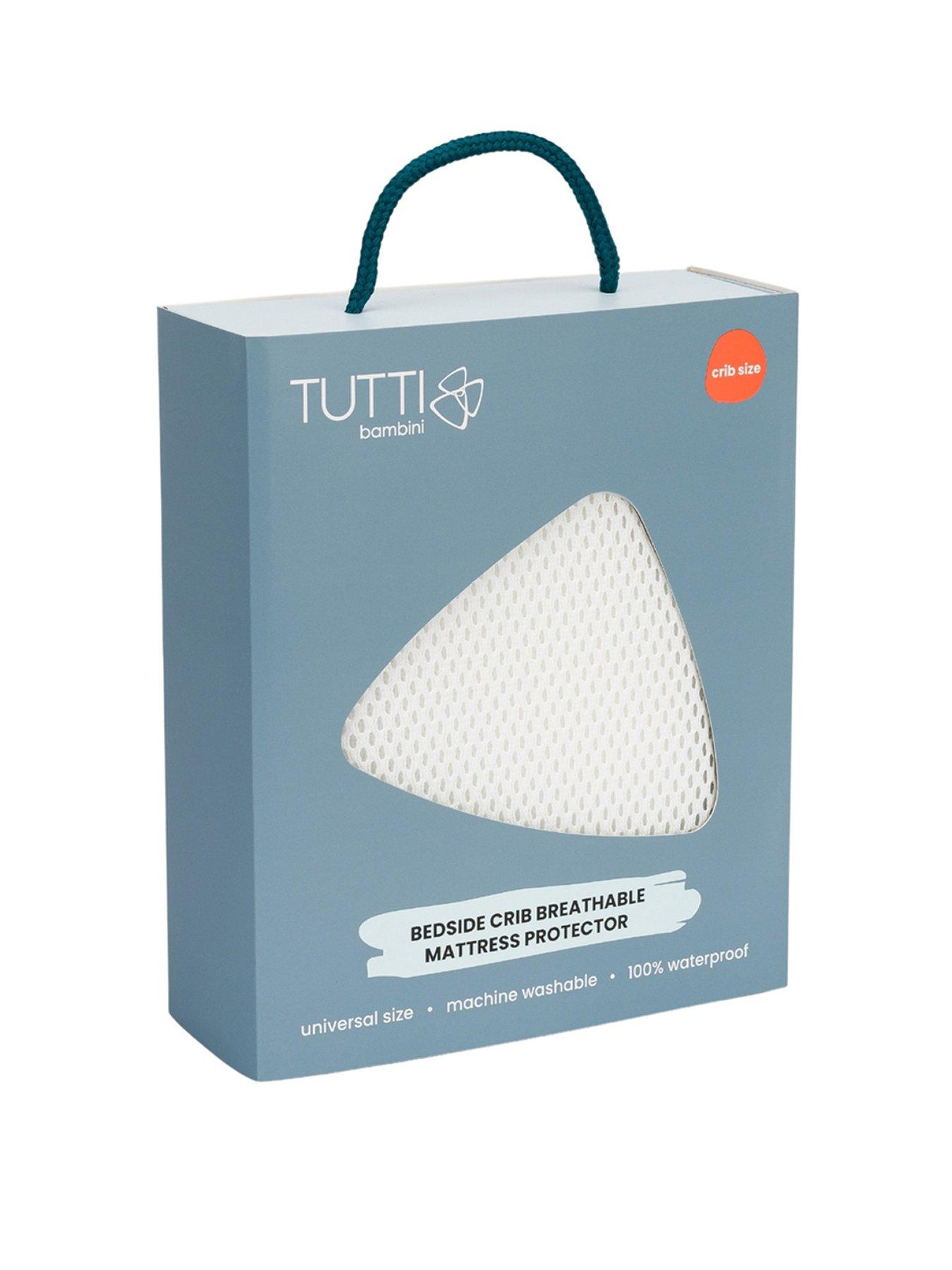  image of tutti-bambini-bedside-crib-breathable-mattress-topper-protector