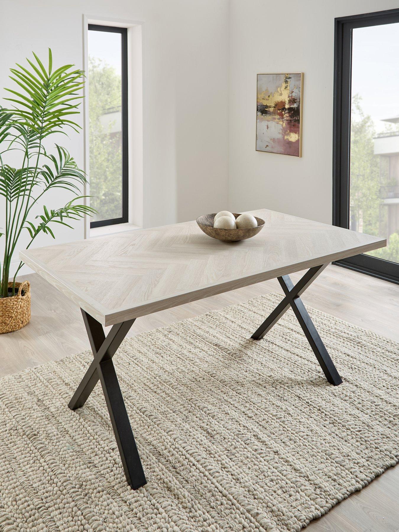 Very Home Kaia Chevron 160cm Dining Table - FSC® Certified