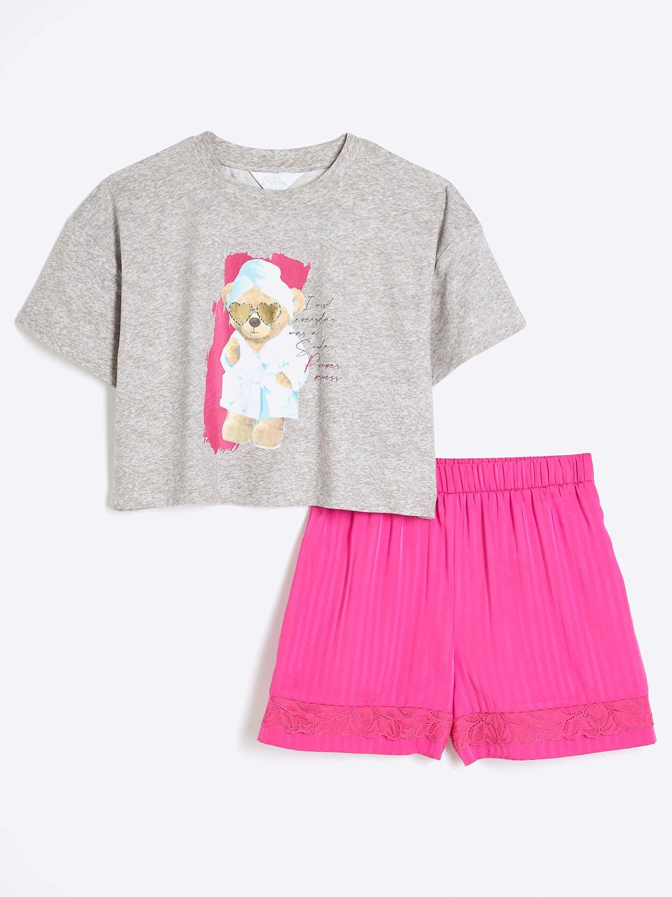 river-island-girls-satin-mix-teddy-pyjamas-set-pink