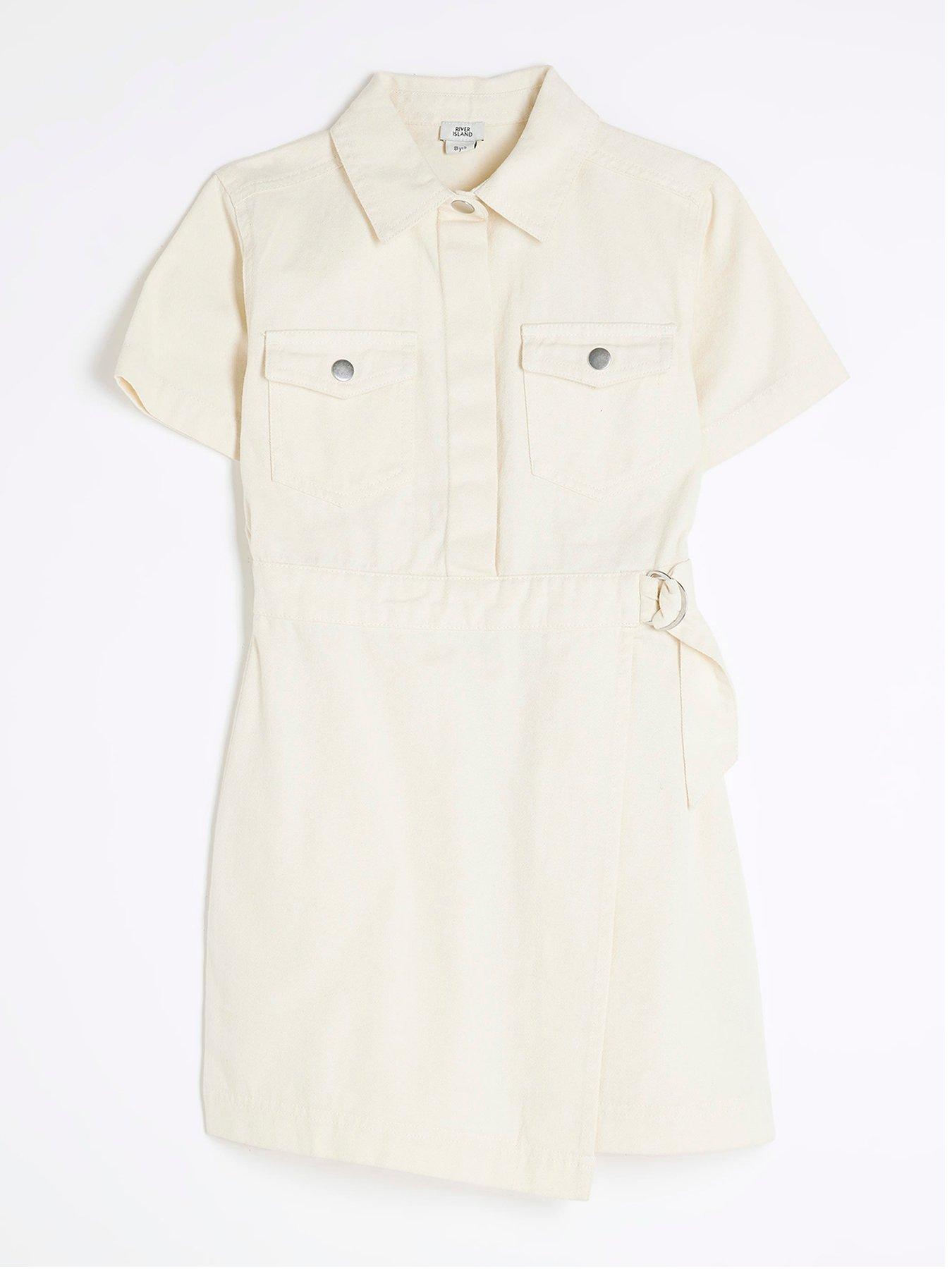 river-island-girls-wrap-shirt-dress-cream