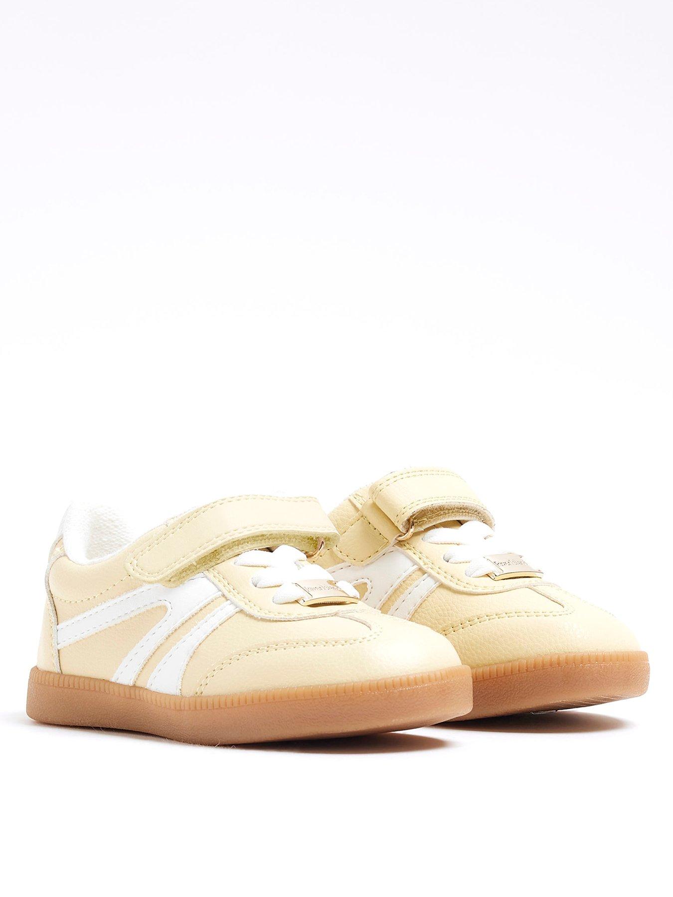  image of river-island-mini-girls-suedette-trainers-yellow