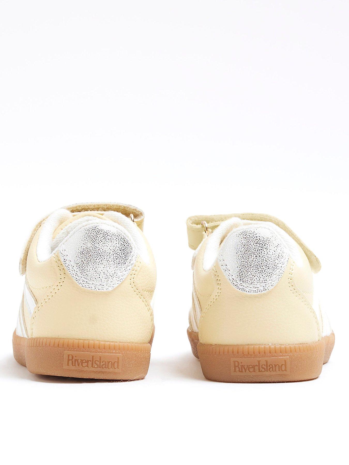  image of river-island-mini-girls-suedette-trainers-yellow