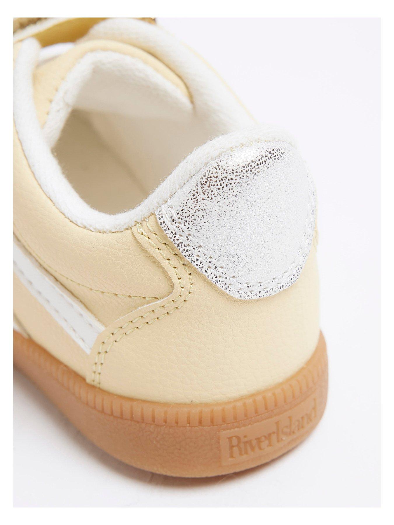  image of river-island-mini-girls-suedette-trainers-yellow