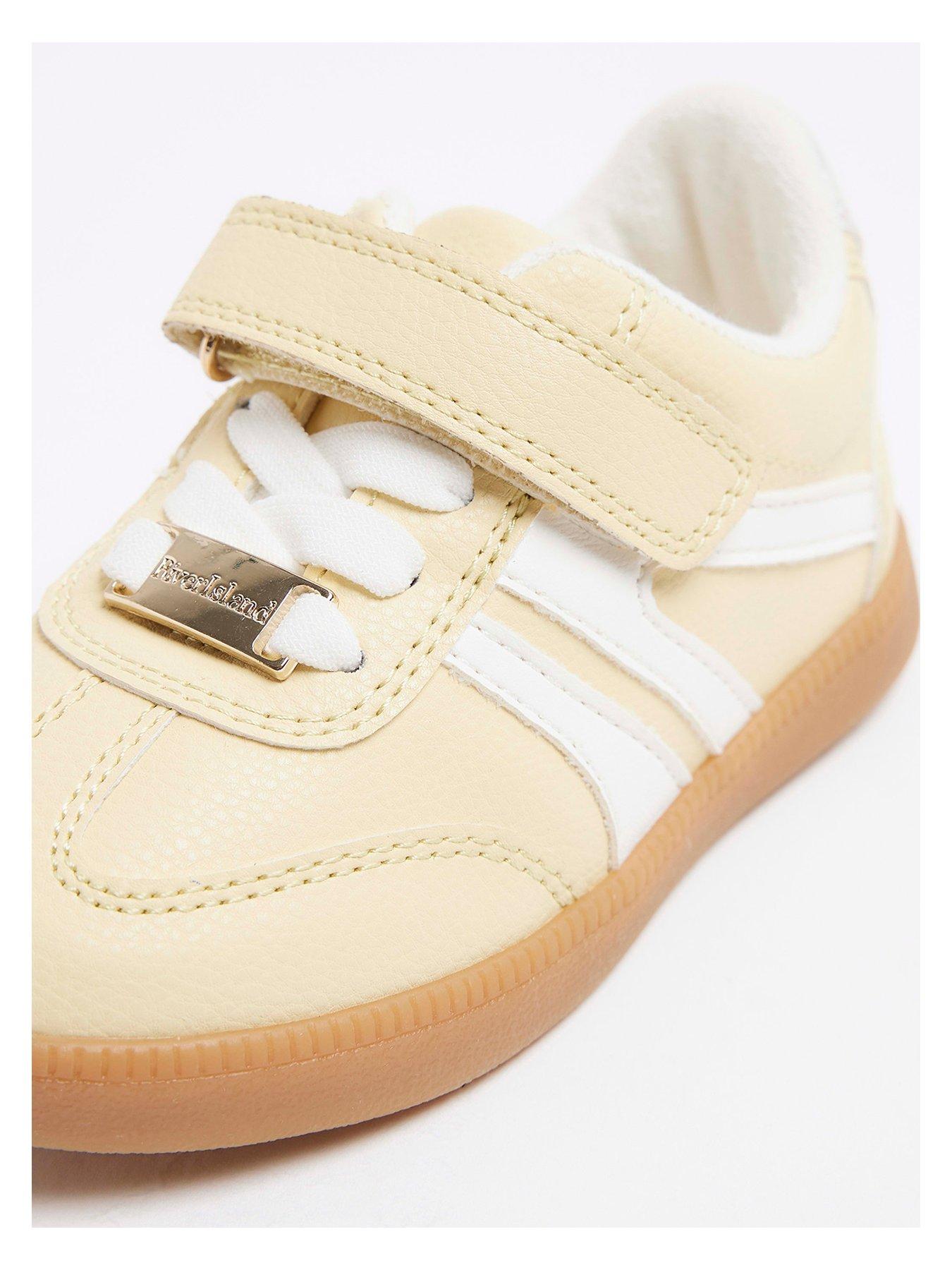  image of river-island-mini-girls-suedette-trainers-yellow
