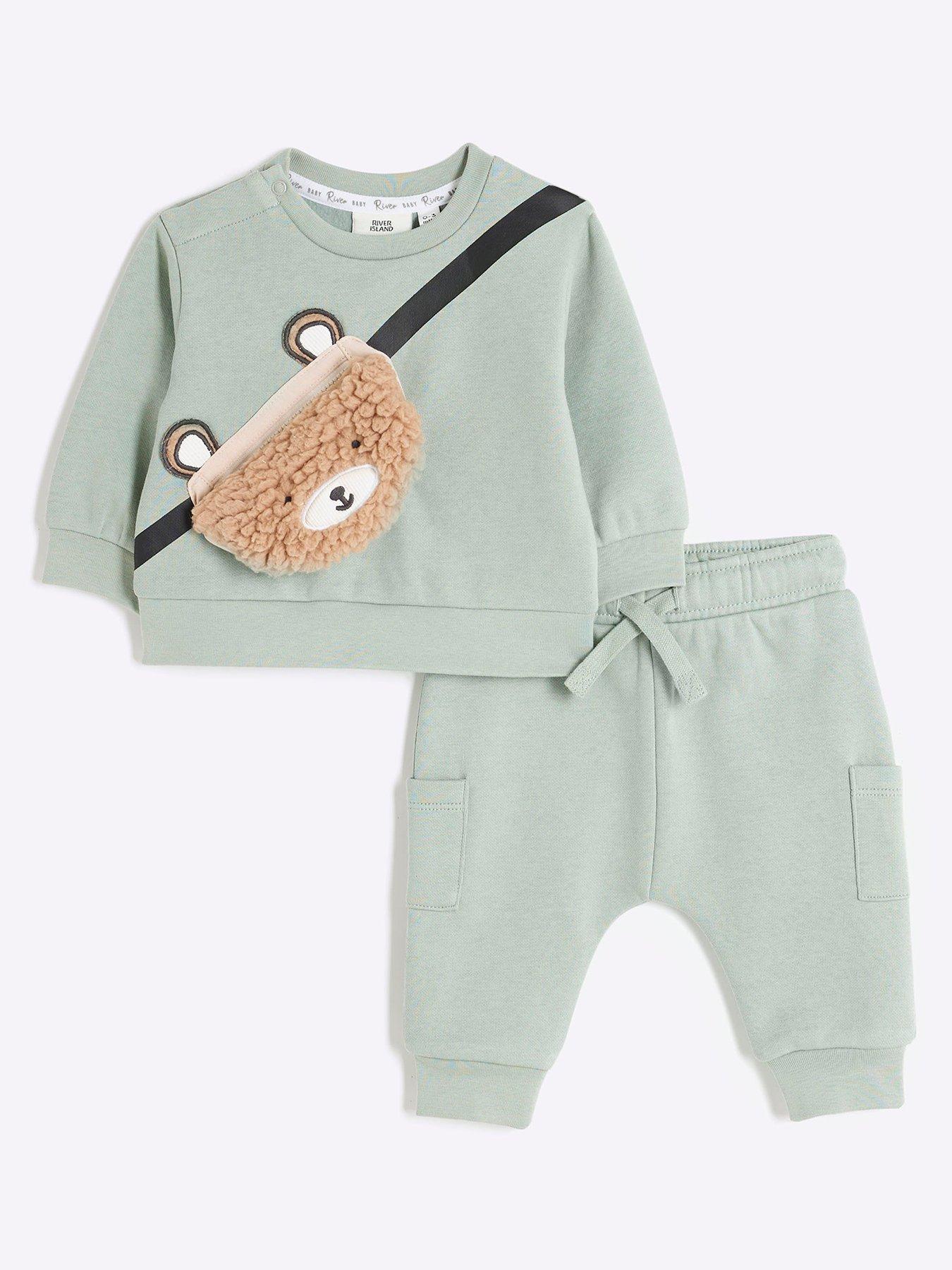 river-island-baby-baby-boys-borg-bear-sweatshirt-set-khaki