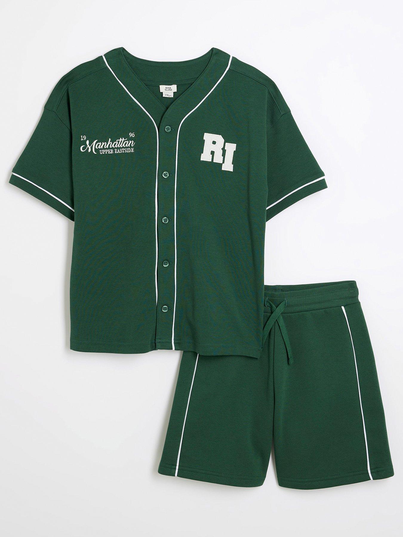 undefined Boys Sporty Shirt  &  Shorts Set - Bottle Green