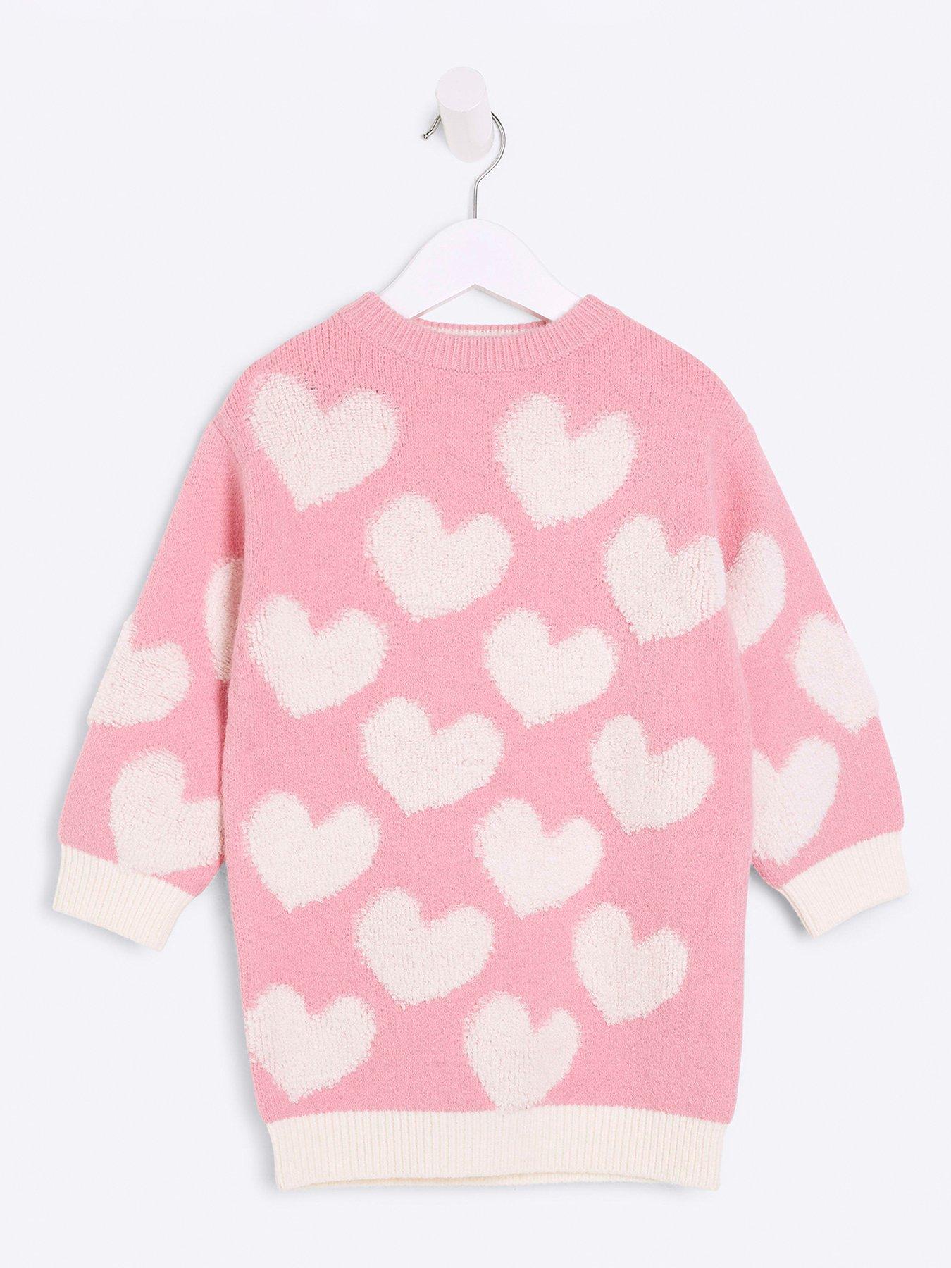 undefined Mini Girl  Heart Jumper Dress - Pink