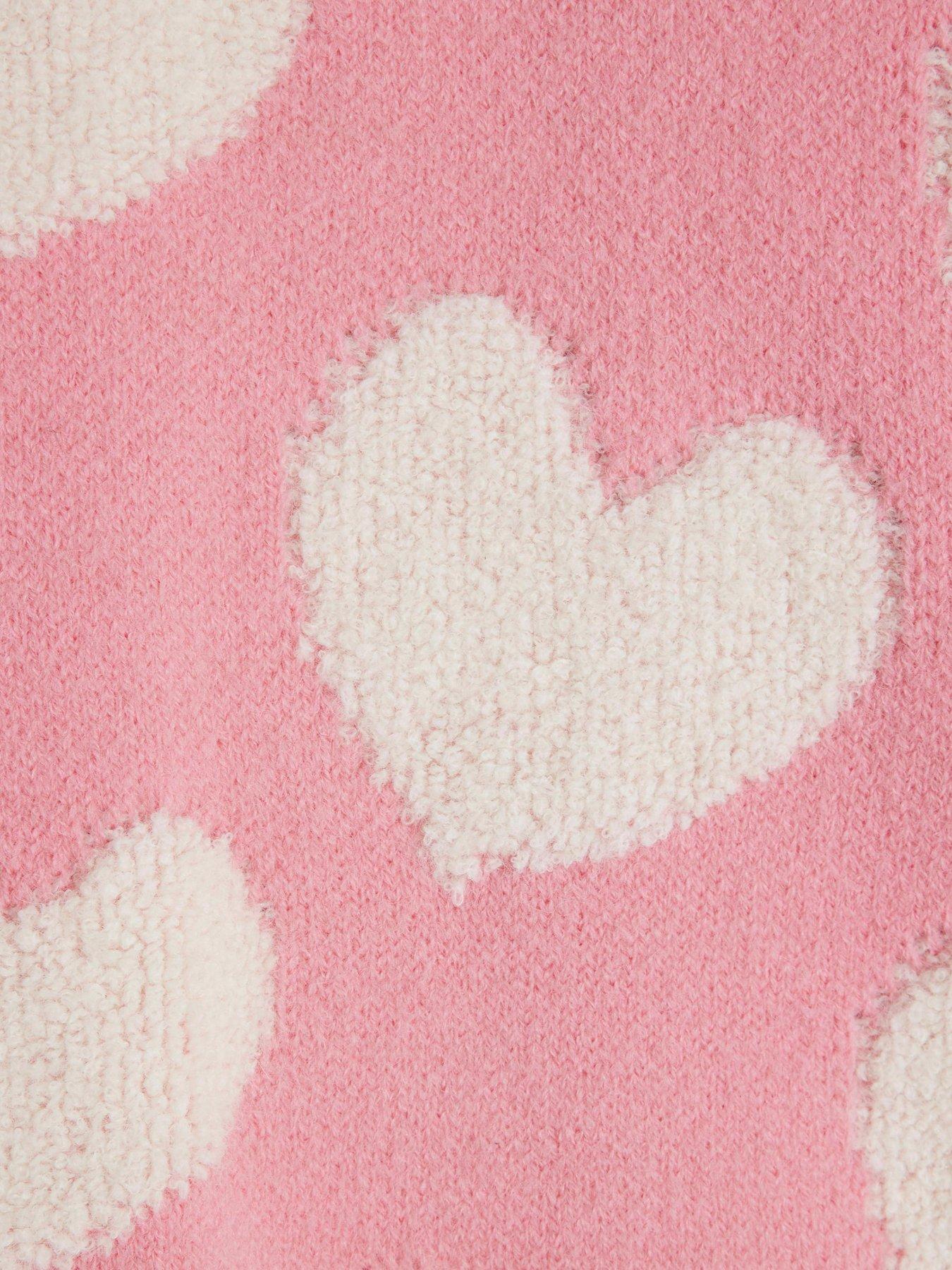  image of river-island-older-girl-heart-jumper-dress-pink
