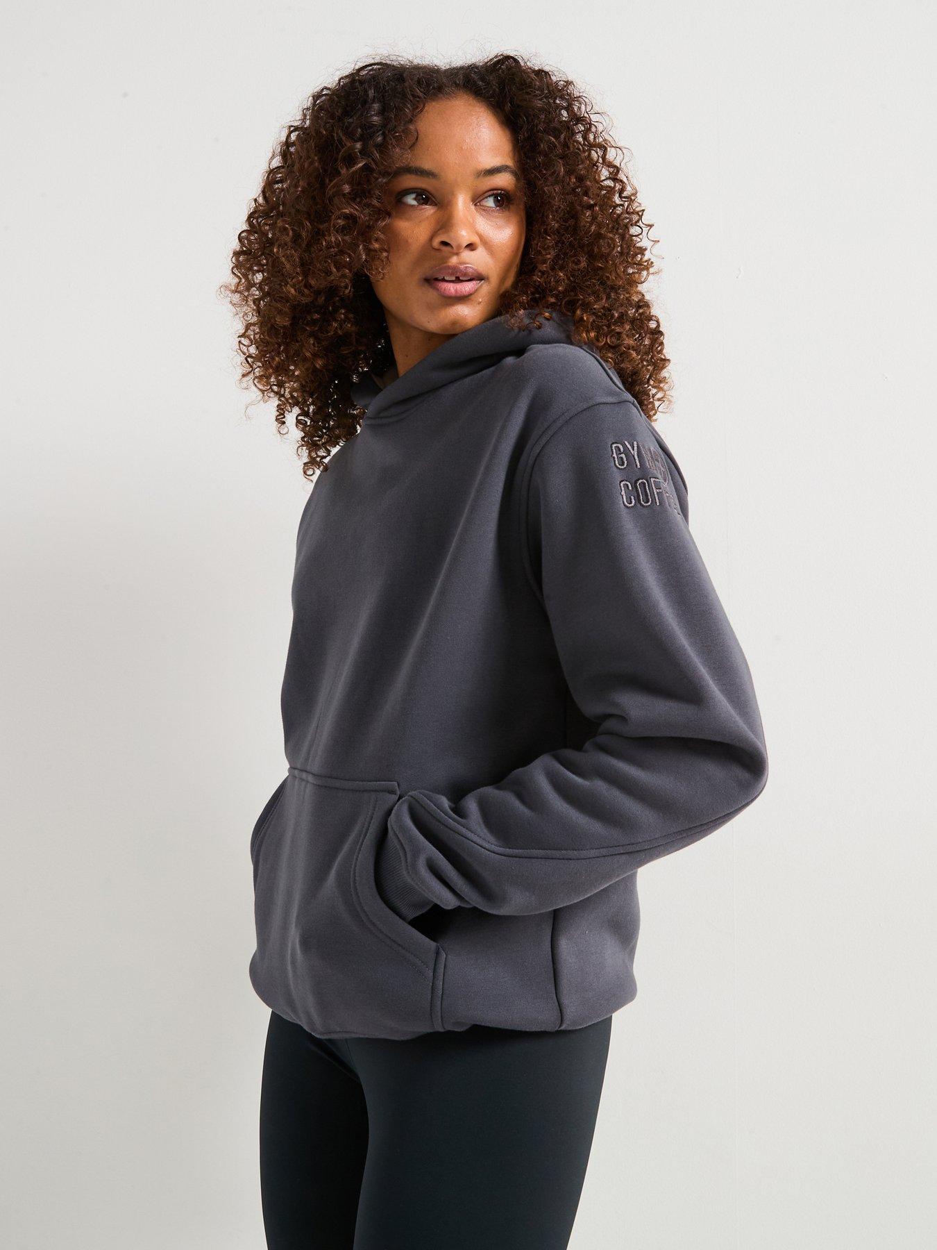  image of gym-coffee-womens-training-sierra-pullover-hoodie-grey
