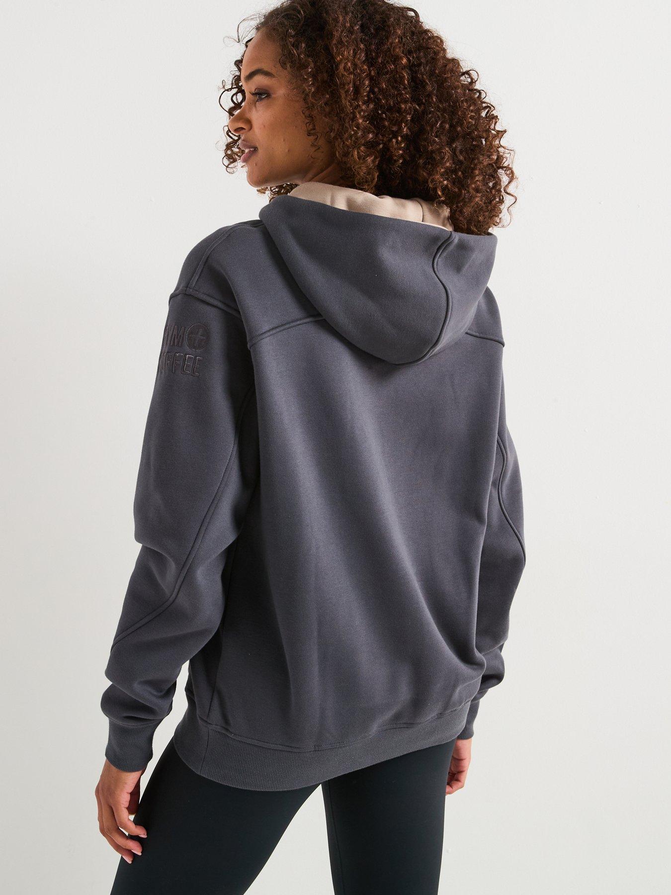  image of gym-coffee-womens-training-sierra-pullover-hoodie-grey