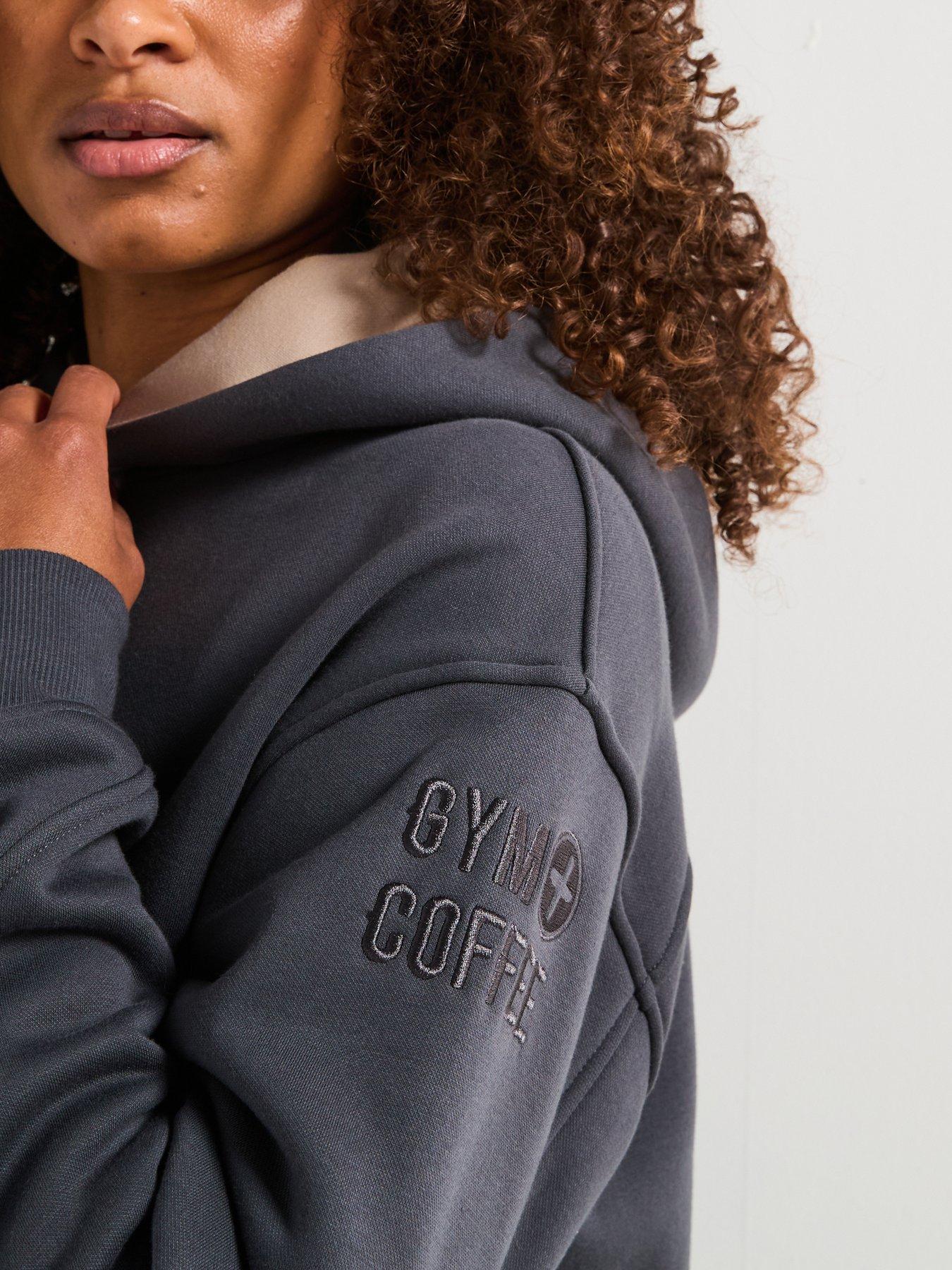  image of gym-coffee-womens-training-sierra-pullover-hoodie-grey