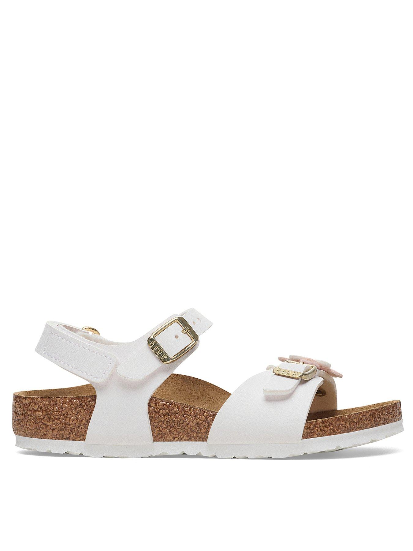 Birkenstock Rio Flower Sandal - White