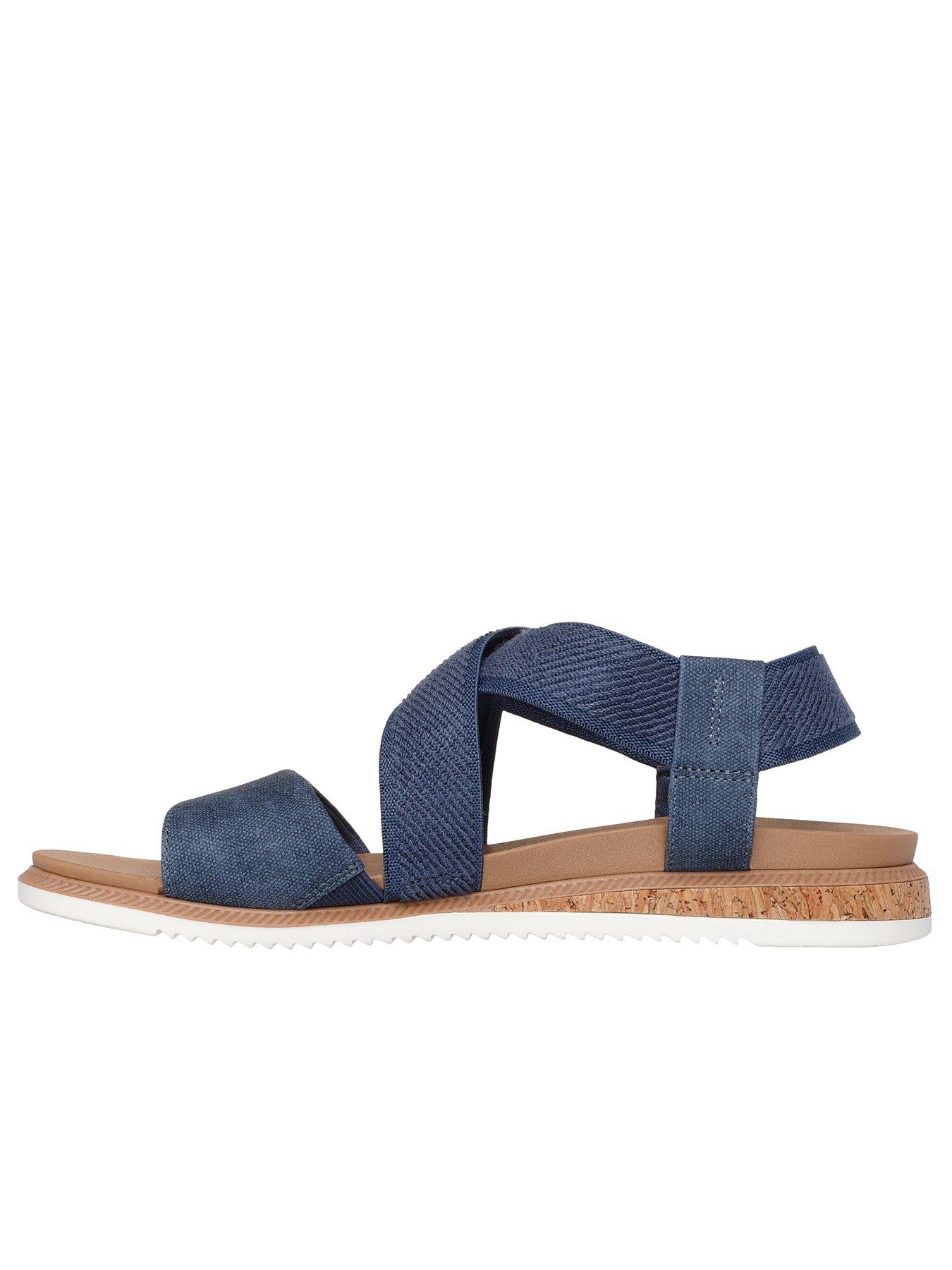  image of skechers-bobs-desert-kiss-low-gore-sandal-grey