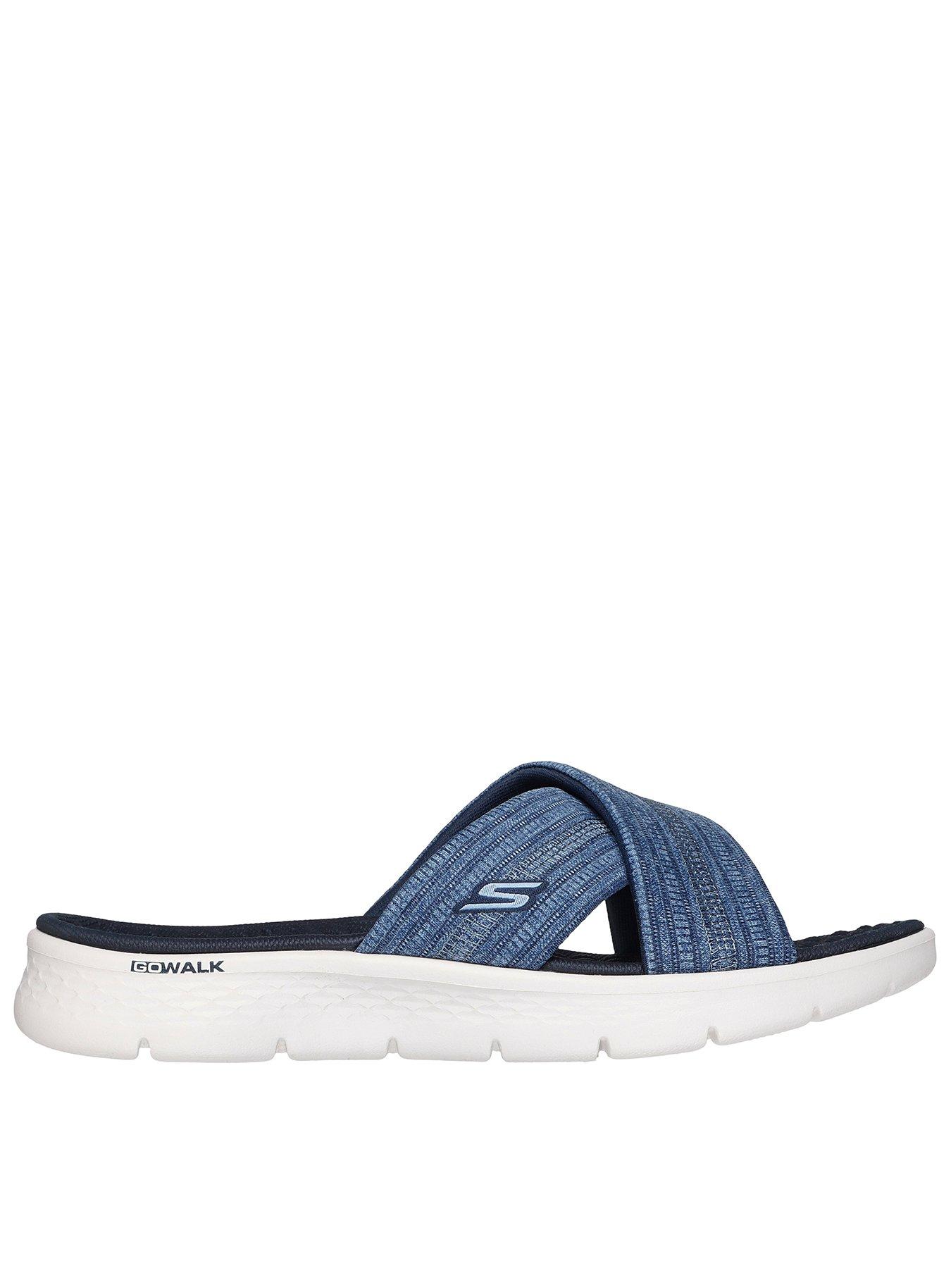 Skechers Go Walk Flex Crossband Slide - Navy