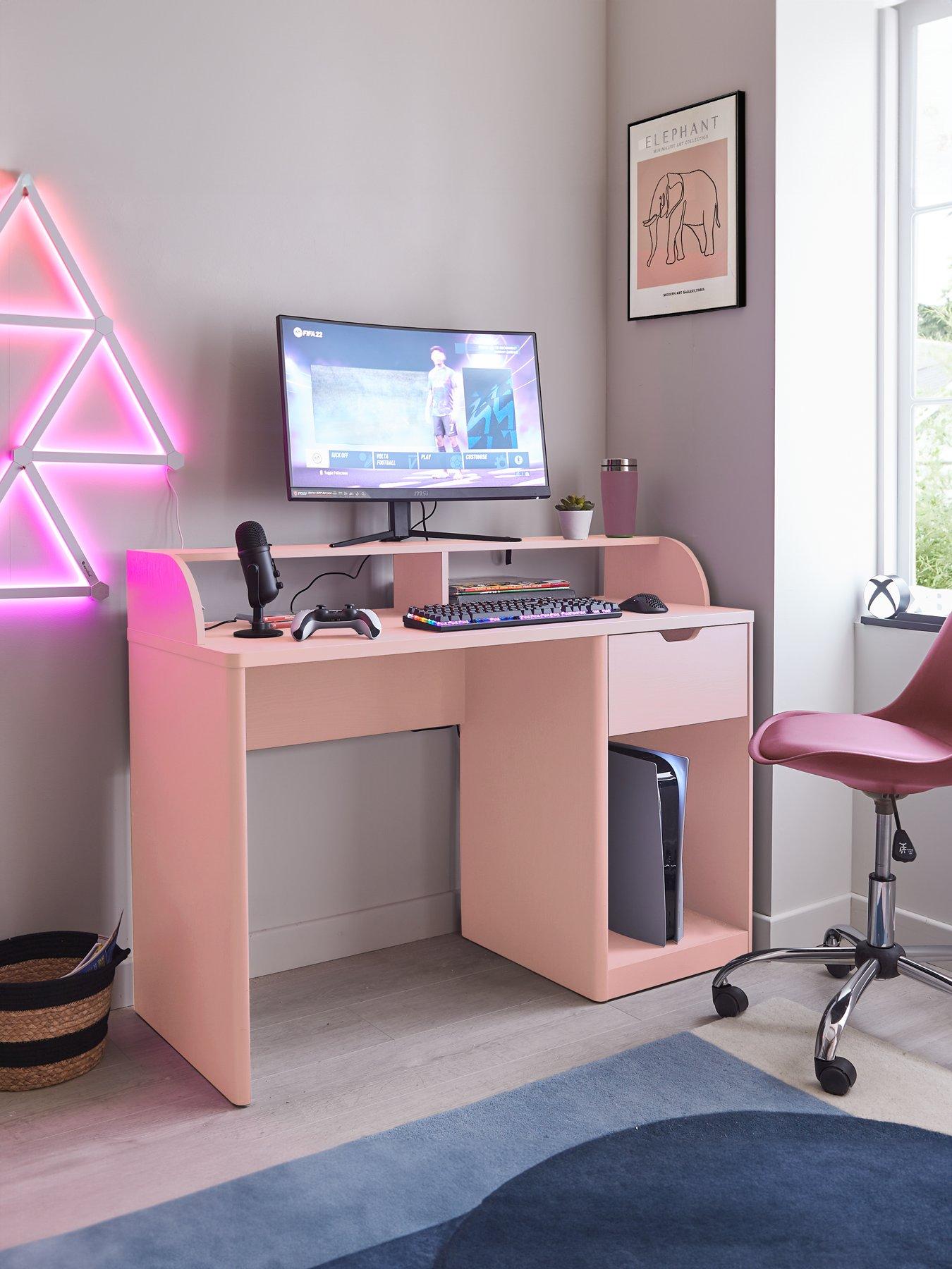 The Very Collection Aspen Gaming Desk - Pink