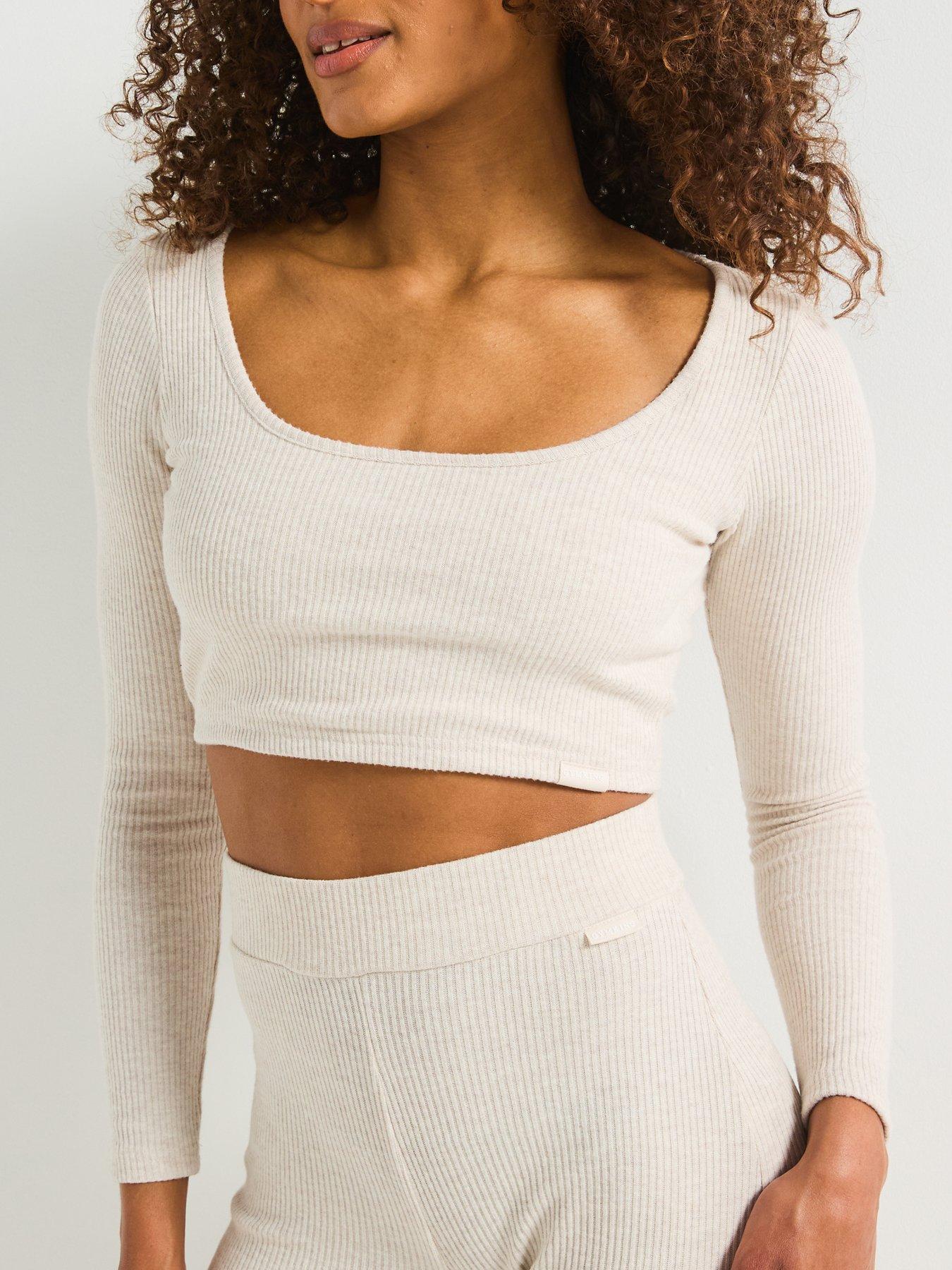 Image 5 of 6 of Gym King Women's Straight Leg Split Trouser - Beige