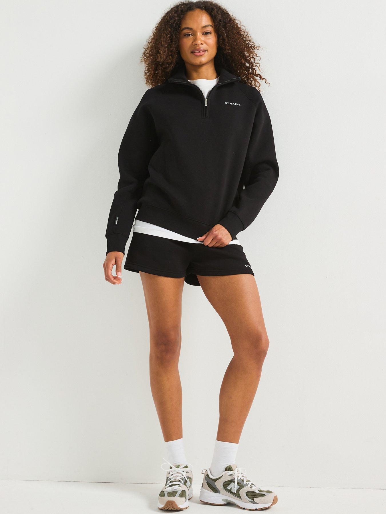  image of gym-king-womens-365-raglan-sleeve-funnel-black