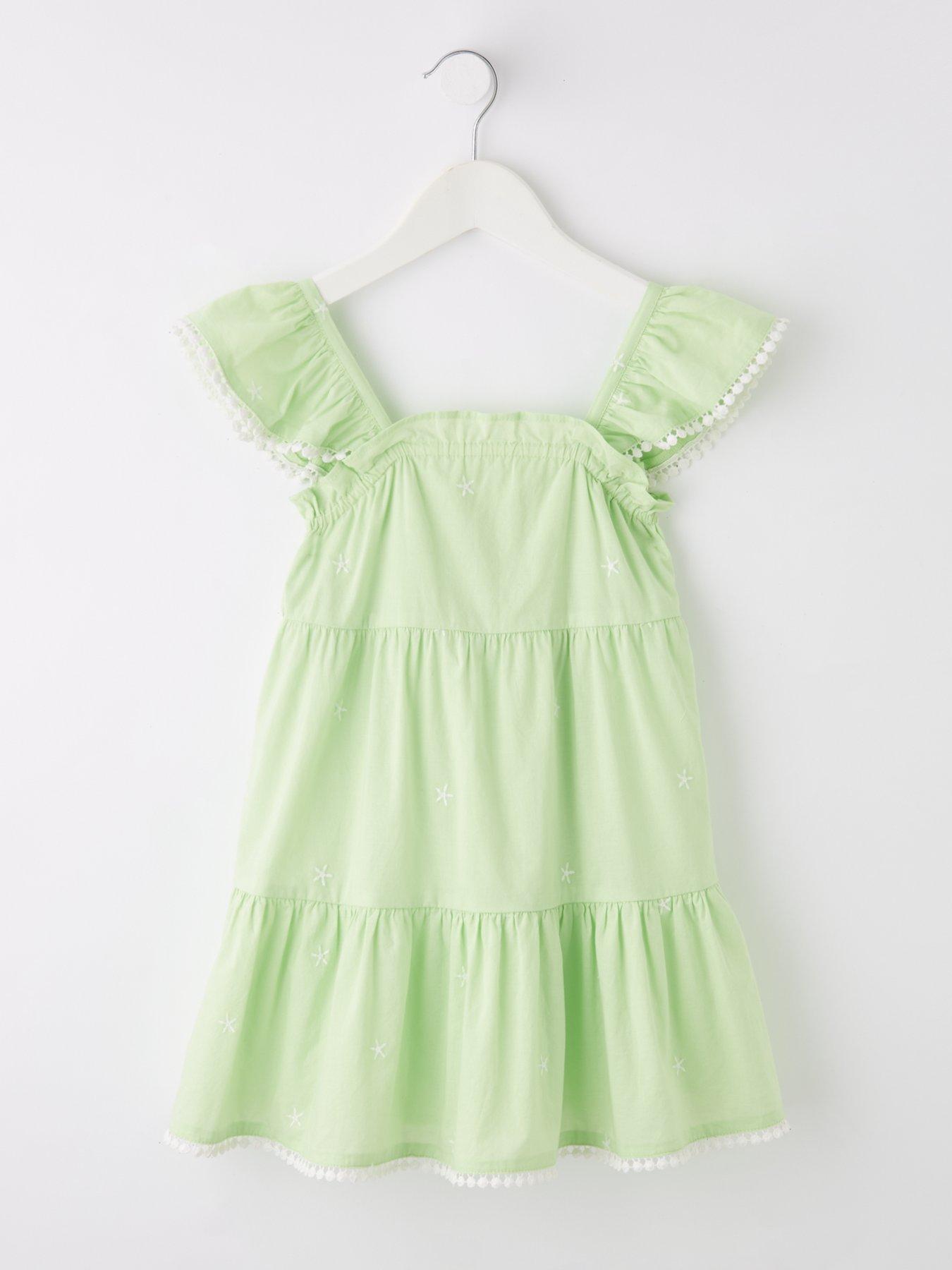 v-by-very-girls-tiered-embroidered-dress-green