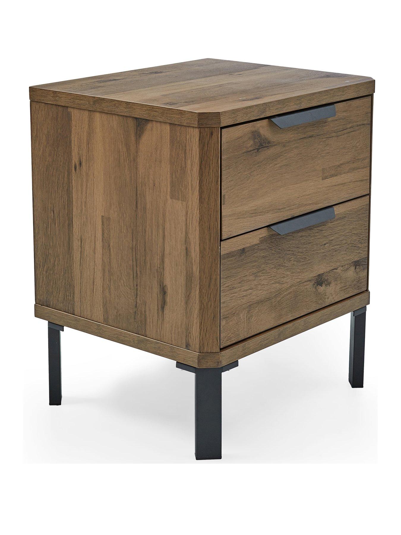 Image 3 of 7 of The Very Collection Harlem 2 Drawer Bedside Chest - Mid Oak Effect - FSC&reg; Certified