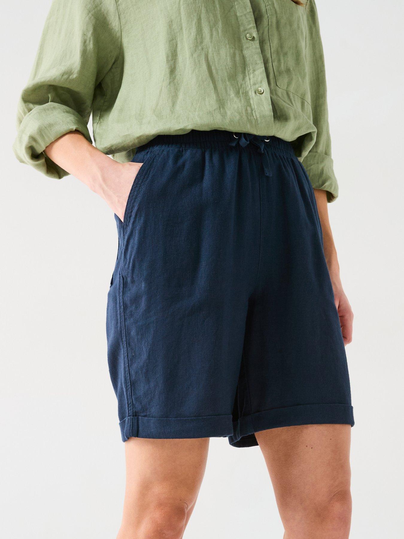  image of everyday-linen-blend-shorts-navy