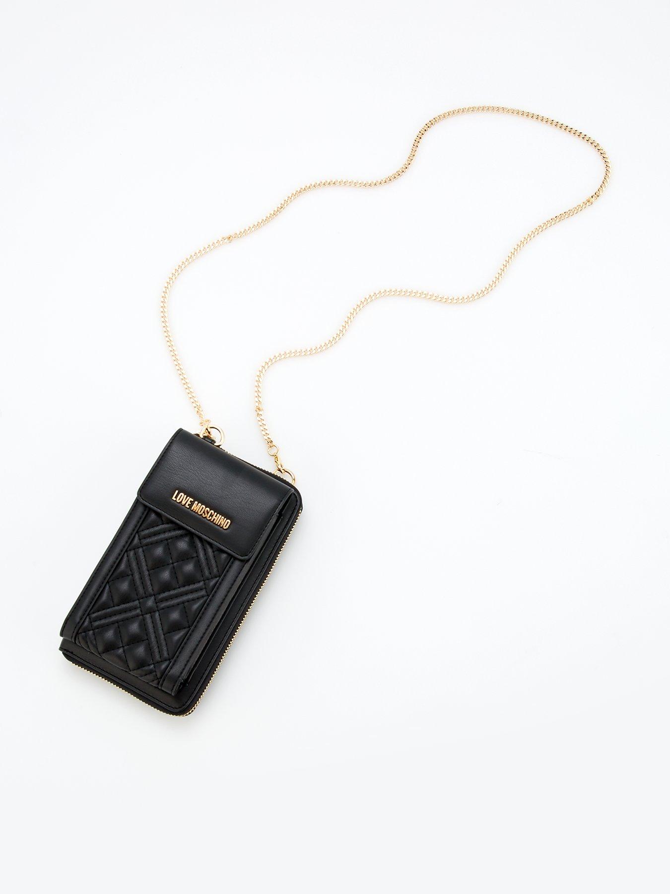  image of love-moschino-quilted-phone-chain-purse