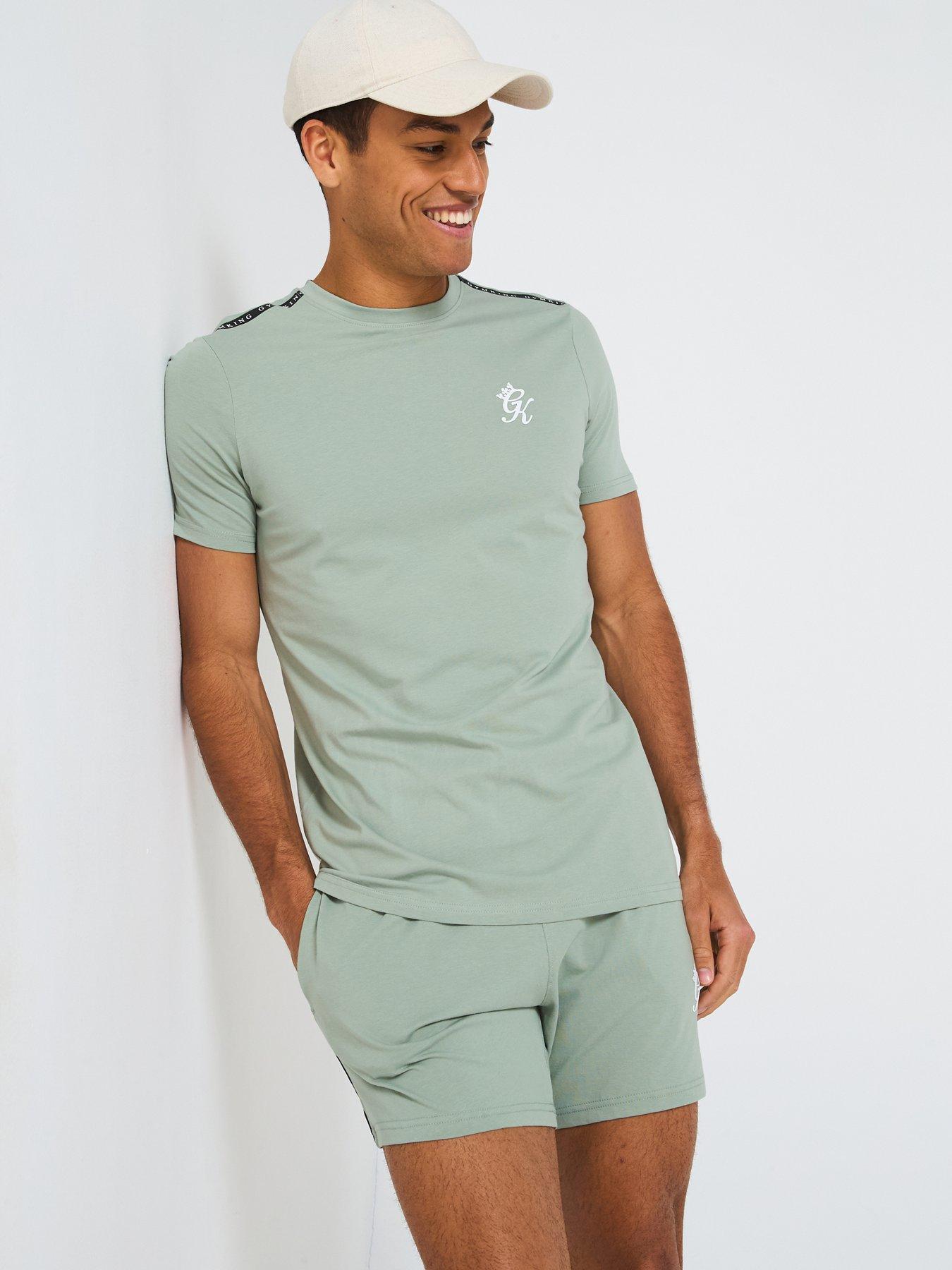 gym-king-mens-tape-tee-green