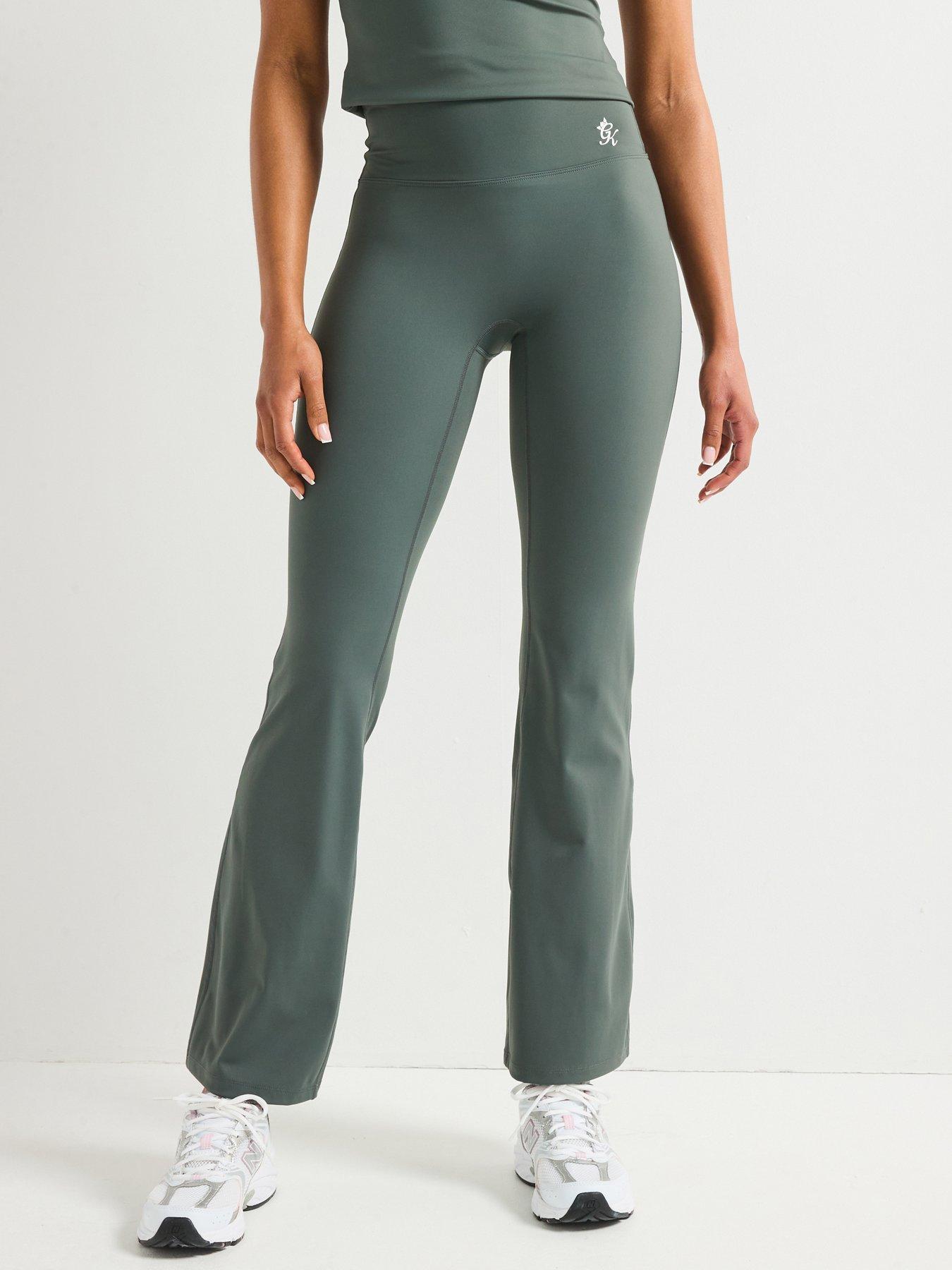 gym-king-womens-365-flared-trousers-green