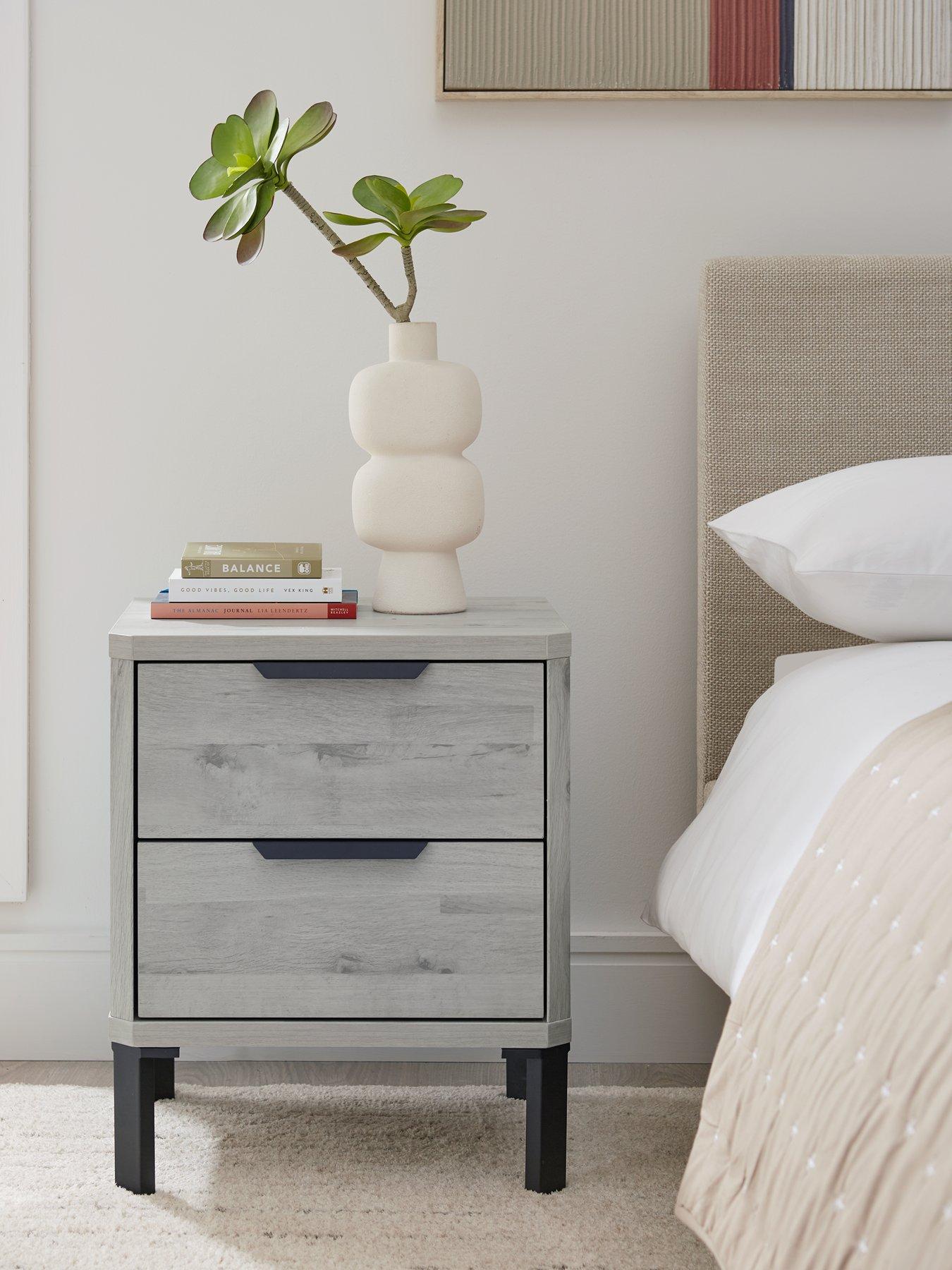  image of very-home-harlem-2-drawer-bedside-chest-grey-oak-fscreg-certified