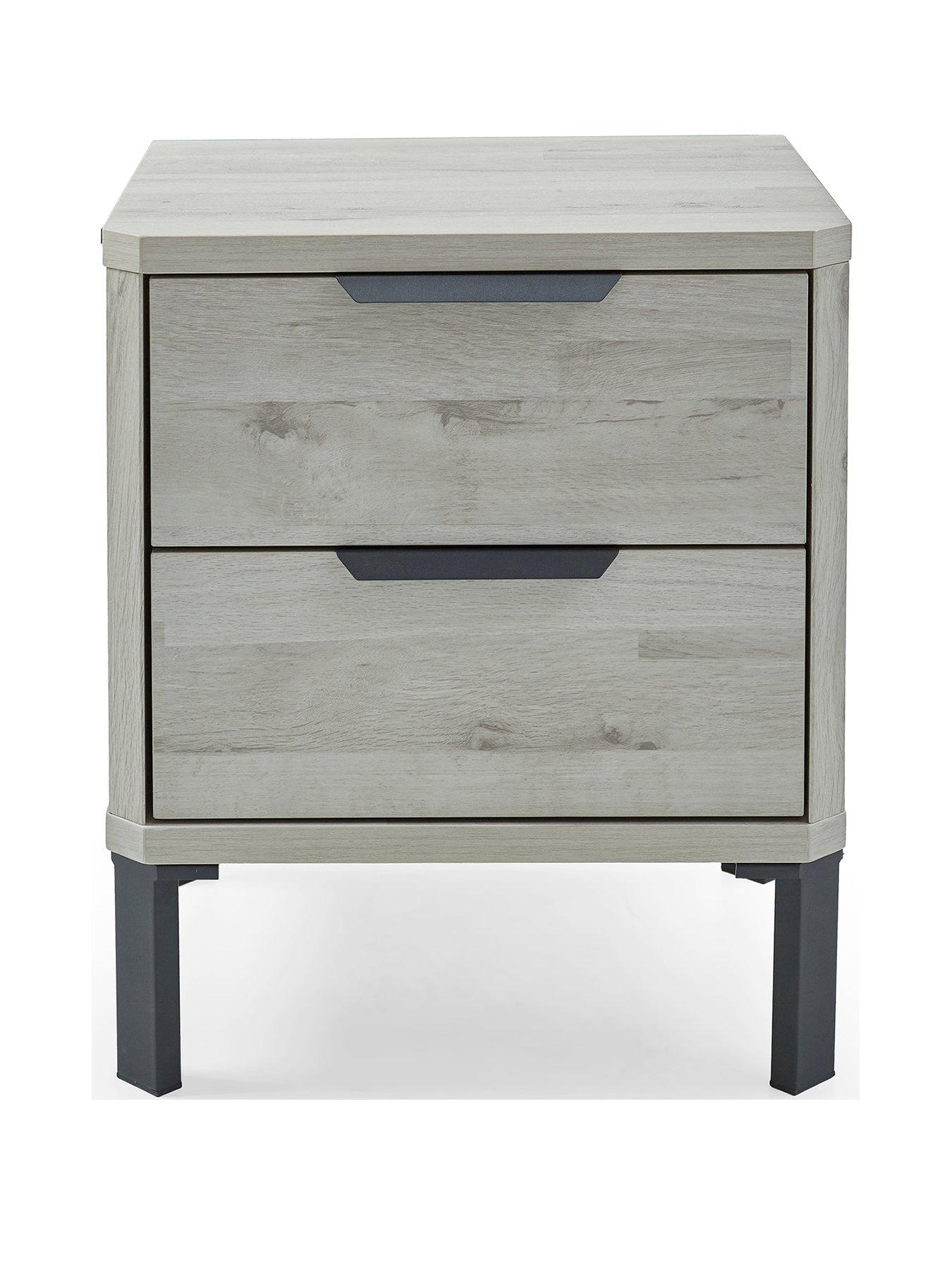  image of very-home-harlem-2-drawer-bedside-chest-grey-oak-fscreg-certified