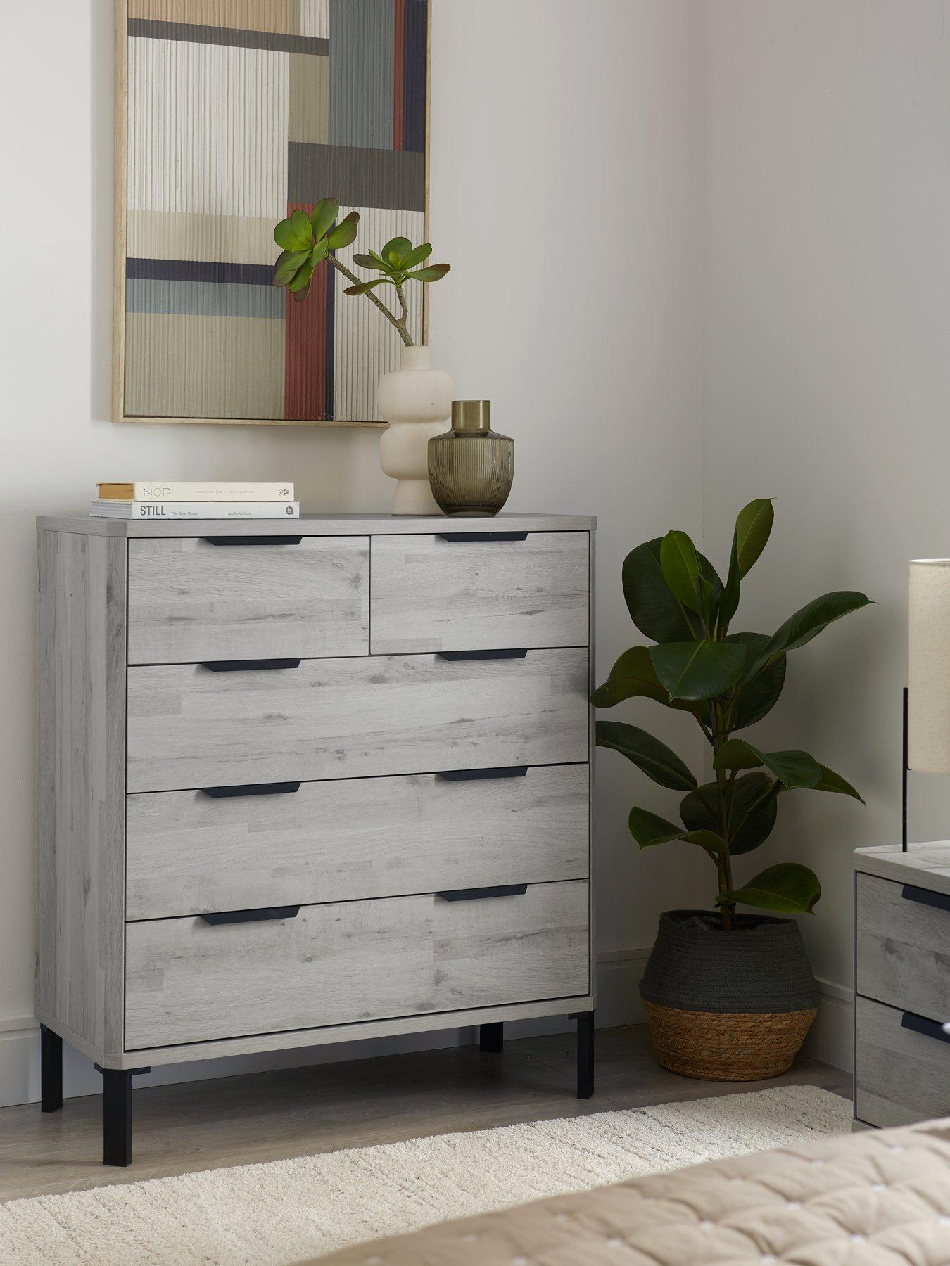 Very Home Harlem 2 + 3 Chest Of Drawers - Grey Oak - FSC® Certified
